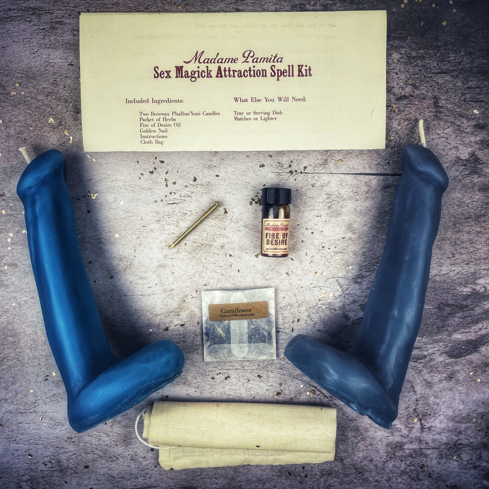 Sex Magick Candle Spell Kit - Phallus/Phallus