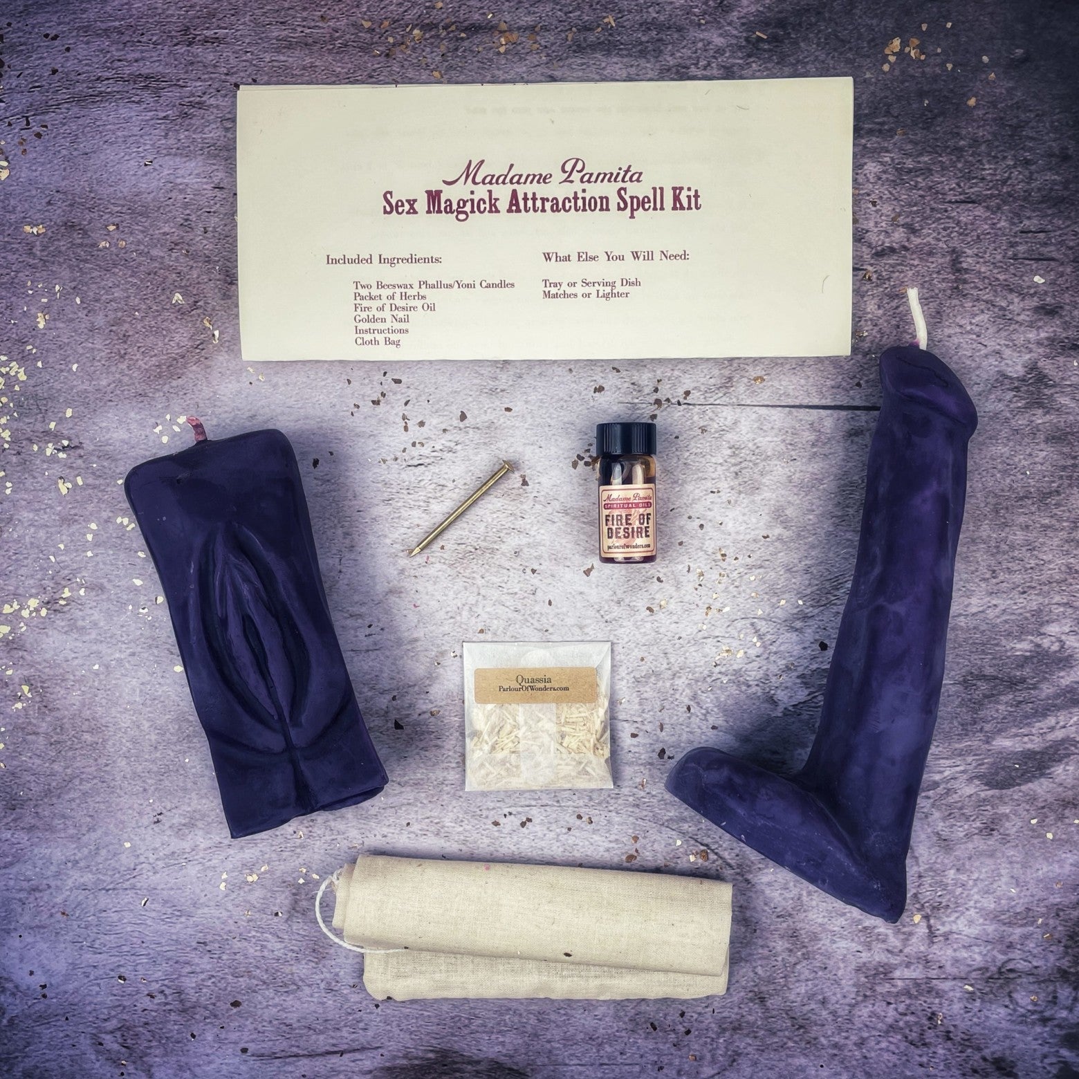 Sex Magick Candle Spell Kit - Yoni/Phallus