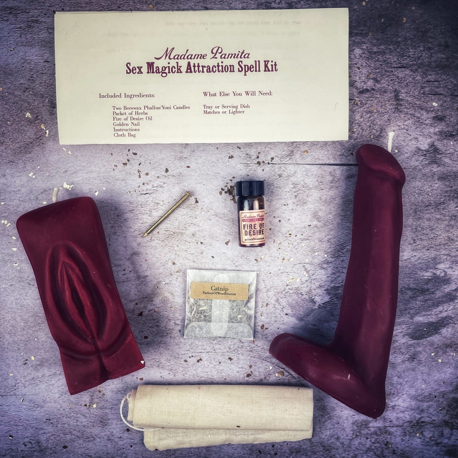 Sex Magick Candle Spell Kit - Yoni/Phallus