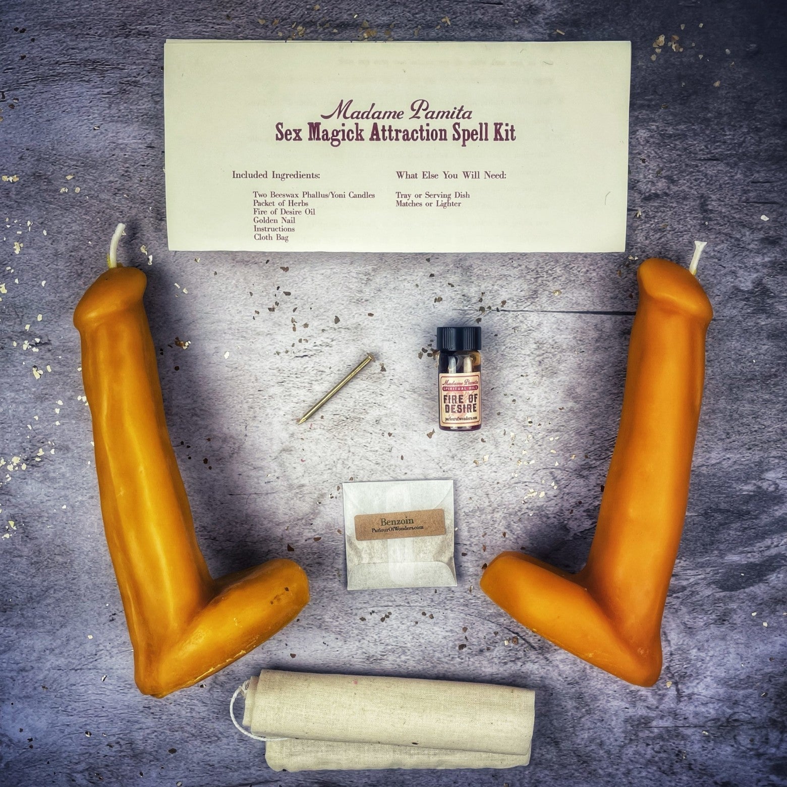 Sex Magick Candle Spell Kit - Phallus/Phallus