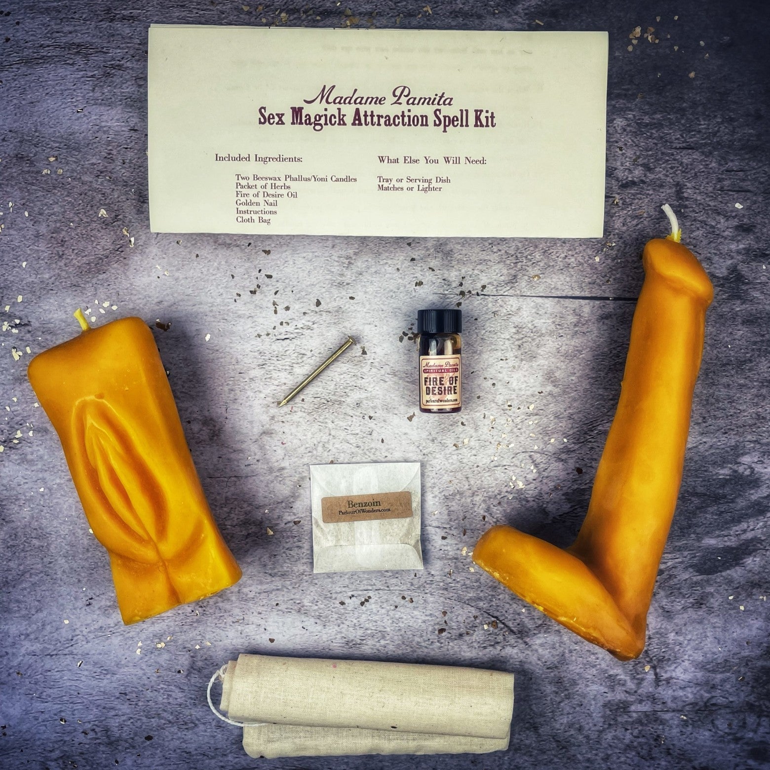 Sex Magick Candle Spell Kit - Yoni/Phallus