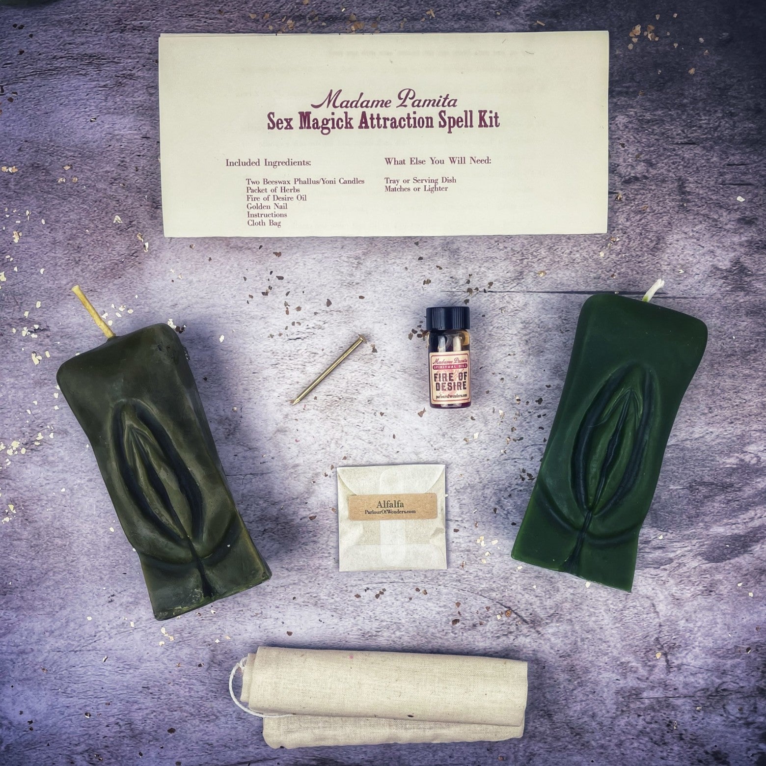 Sex Magick Candle Spell Kit - Yoni/Yoni