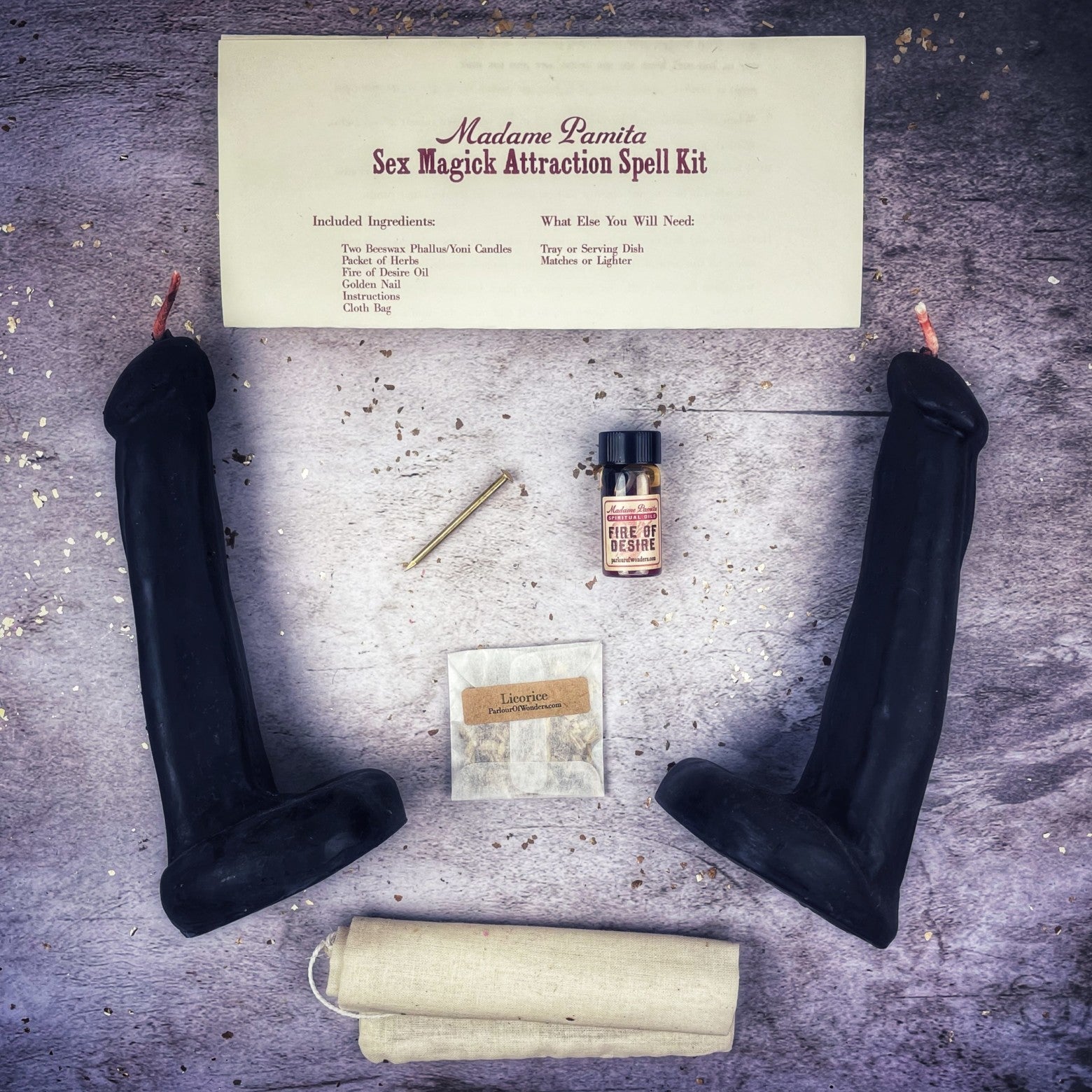 Sex Magick Candle Spell Kit - Phallus/Phallus