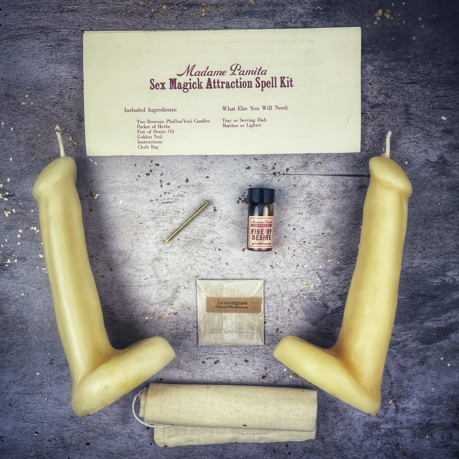 Sex Magick Candle Spell Kit - Phallus/Phallus