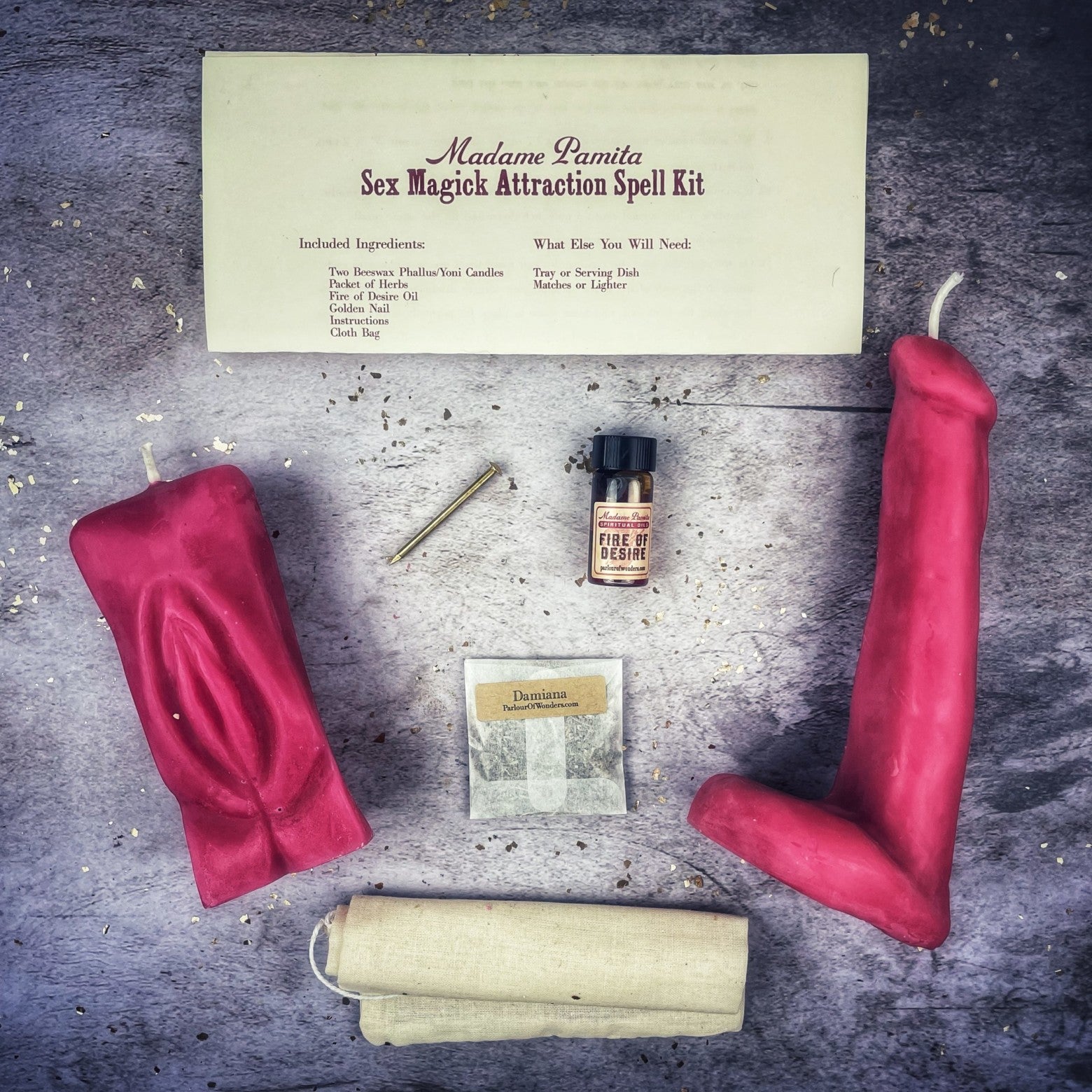 Sex Magick Candle Spell Kit - Yoni/Phallus