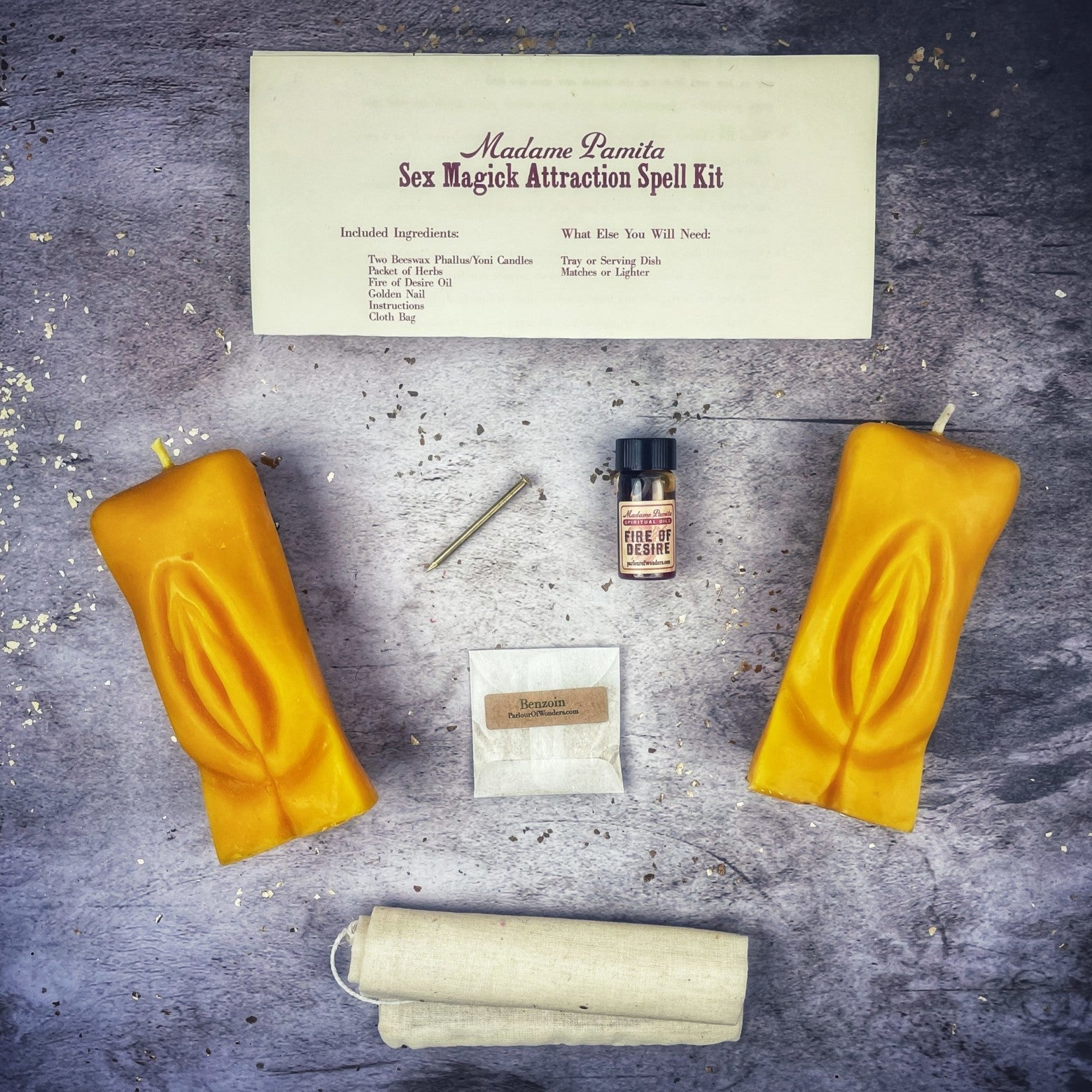Sex Magick Candle Spell Kit - Yoni/Yoni