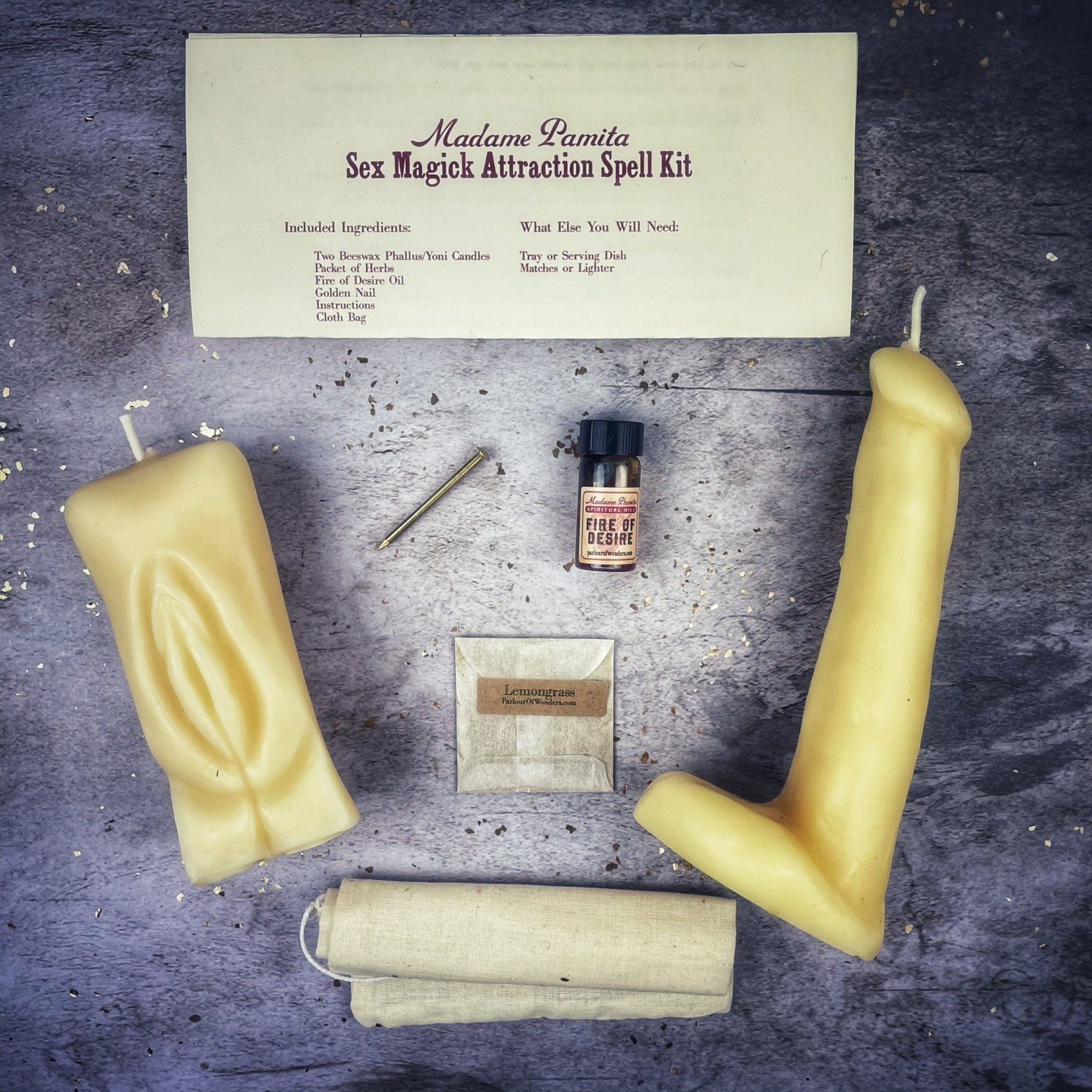 Sex Magick Candle Spell Kit - Yoni/Phallus