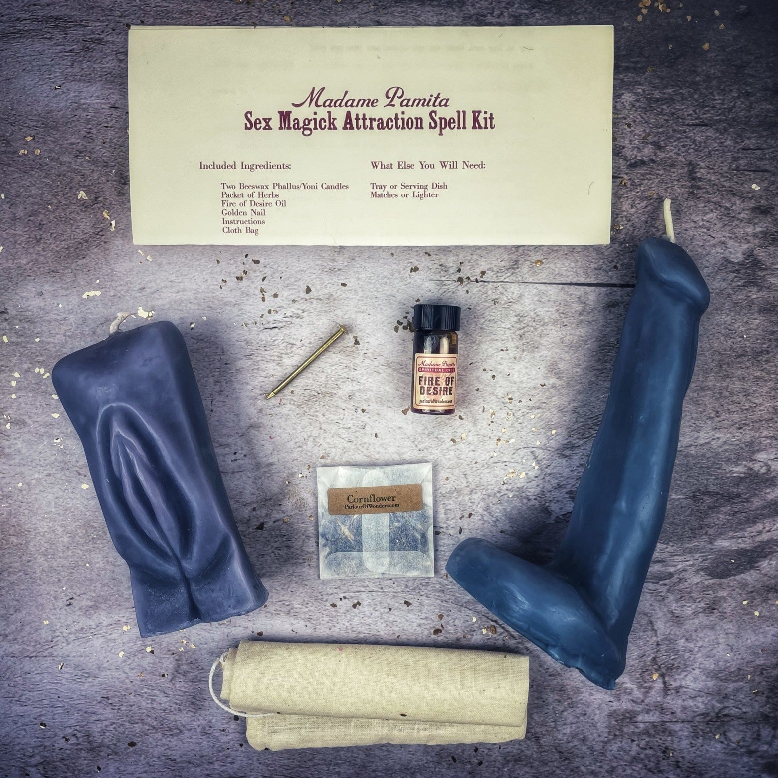 Sex Magick Candle Spell Kit - Yoni/Phallus