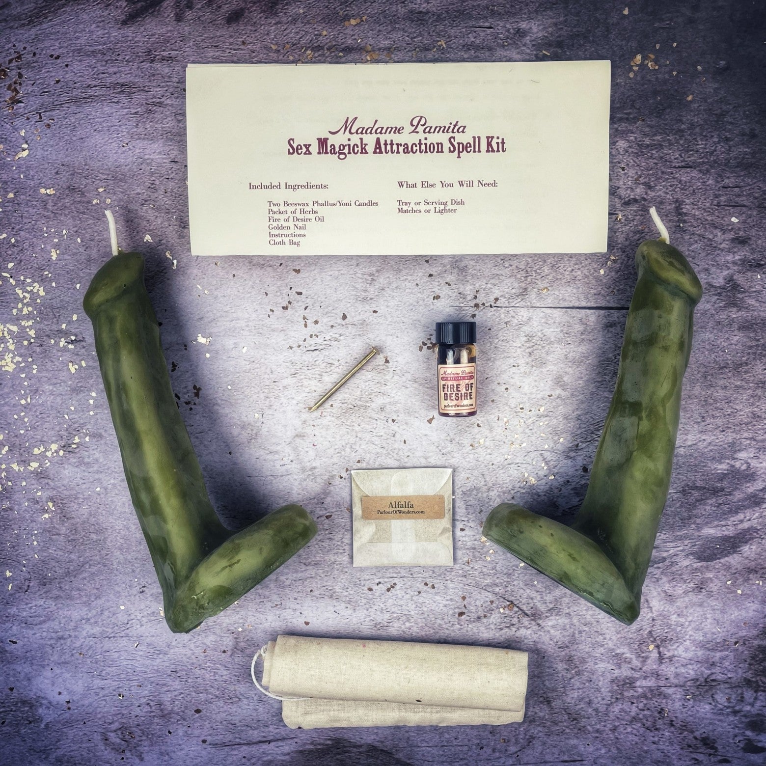 Sex Magick Candle Spell Kit - Phallus/Phallus