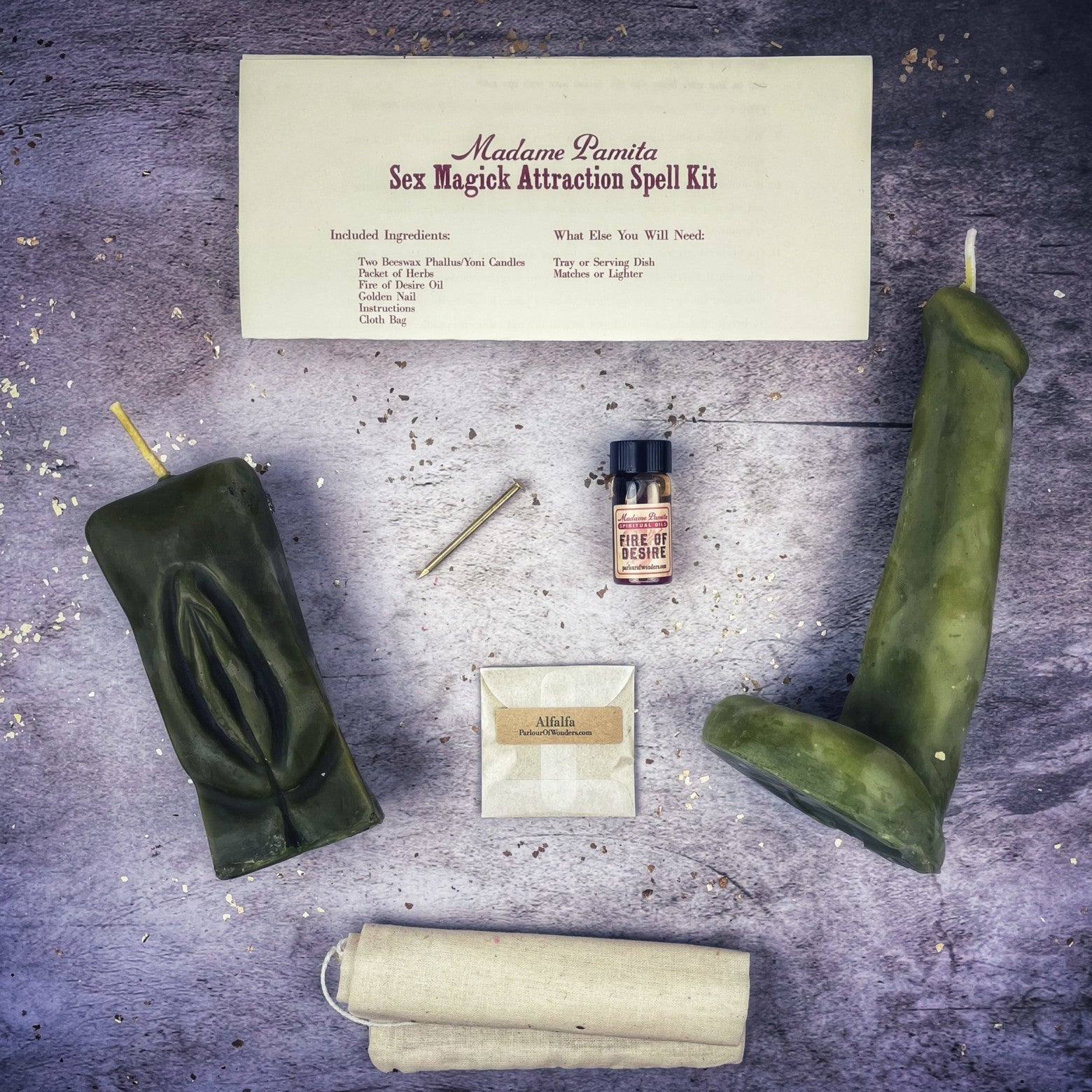 Sex Magick Candle Spell Kit - Yoni/Phallus