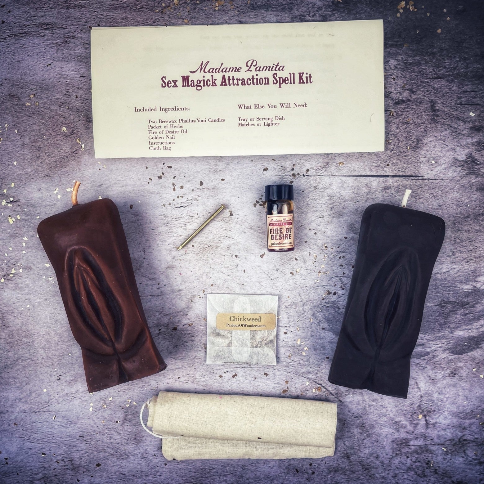 Sex Magick Candle Spell Kit - Yoni/Yoni