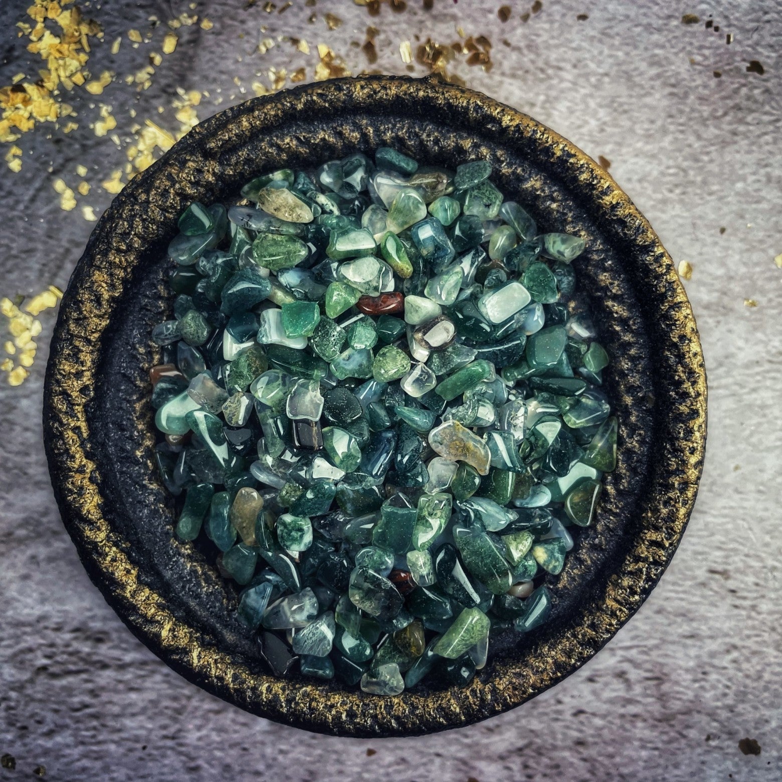 Moss Agate Gem Chips
