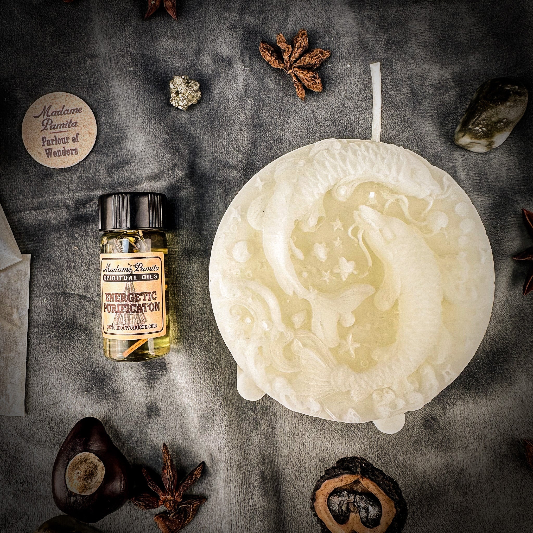 Pisces Power Candle Spell Kit - Intuition, Compassion & Dreams Magic