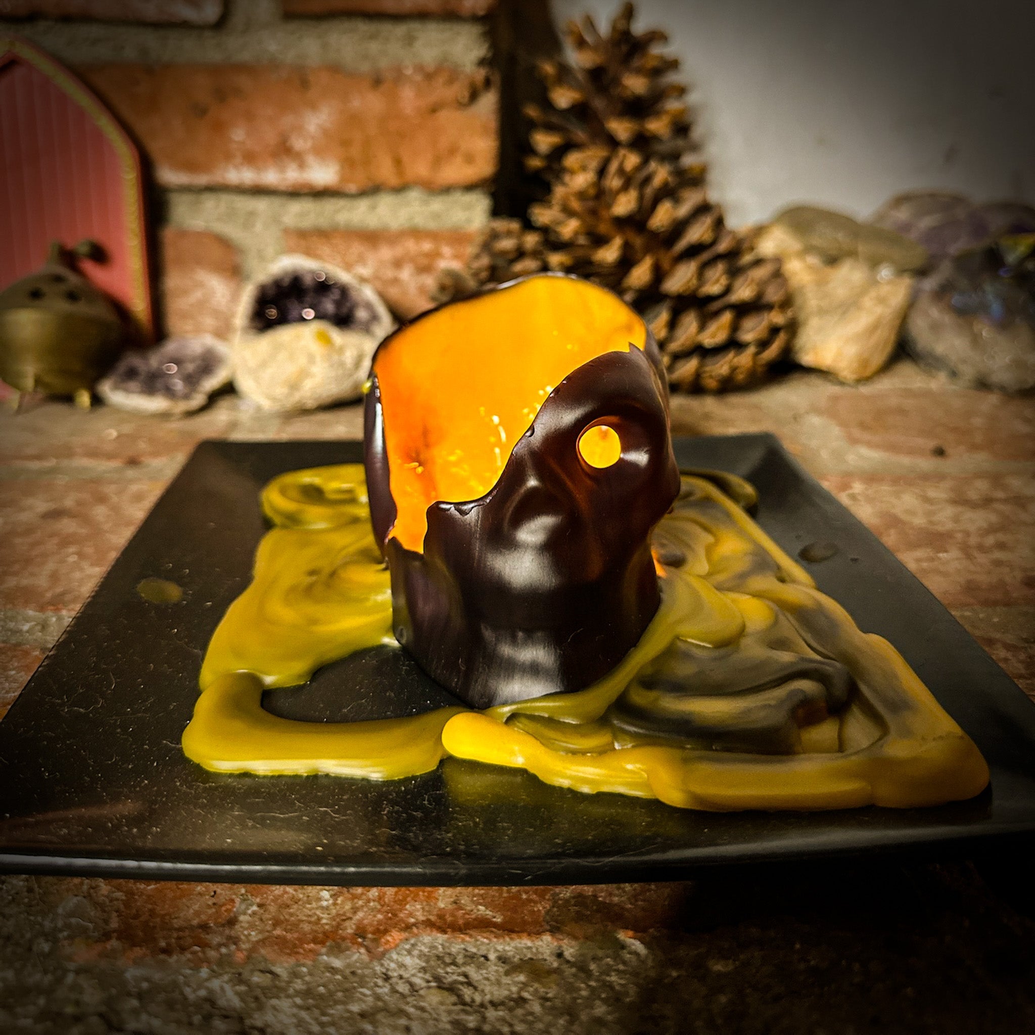 Beeswax Return to Sender Large Skull Spell Candle