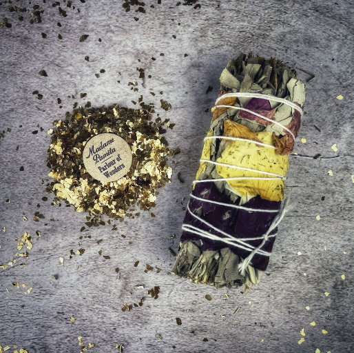 White Sage and Rose Petals Love Spell Smudge