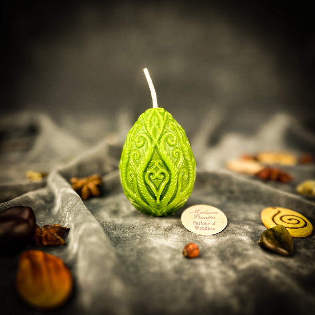 Beeswax Sertse Heart Pysanka Spell Candle - Love & Emotional Healing