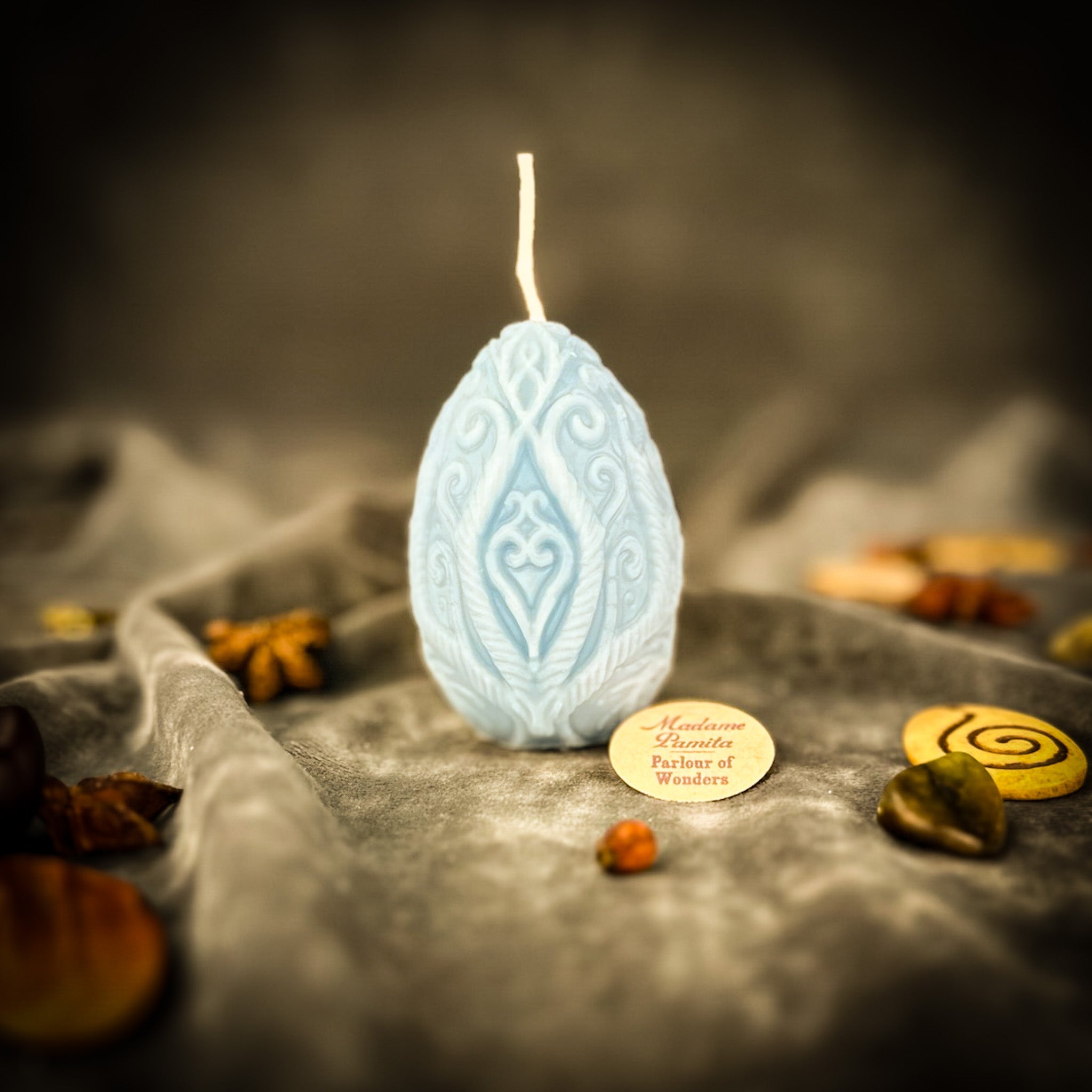 Beeswax Sertse Heart Pysanka Spell Candle - Love & Emotional Healing