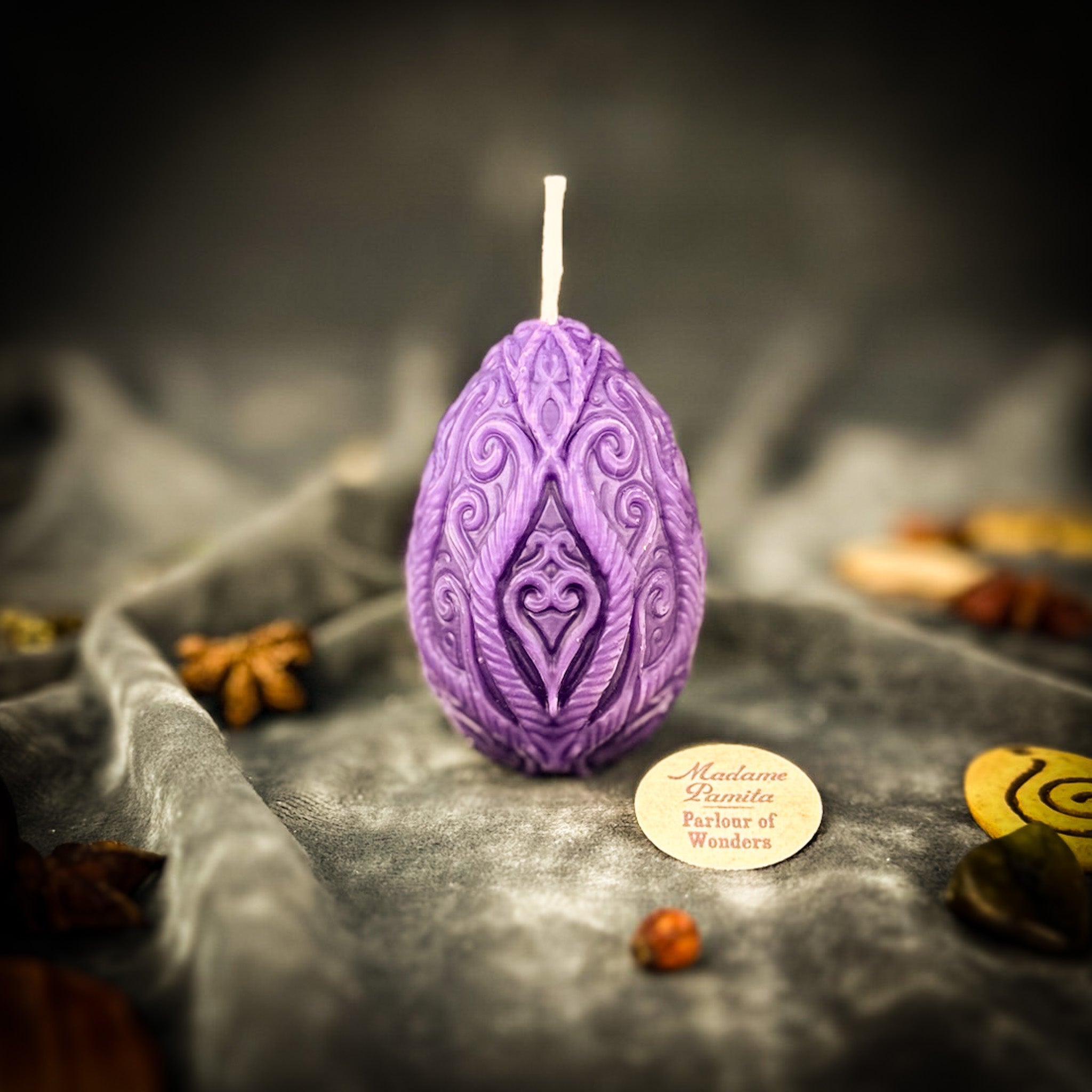 Beeswax Sertse Heart Pysanka Spell Candle - Love & Emotional Healing