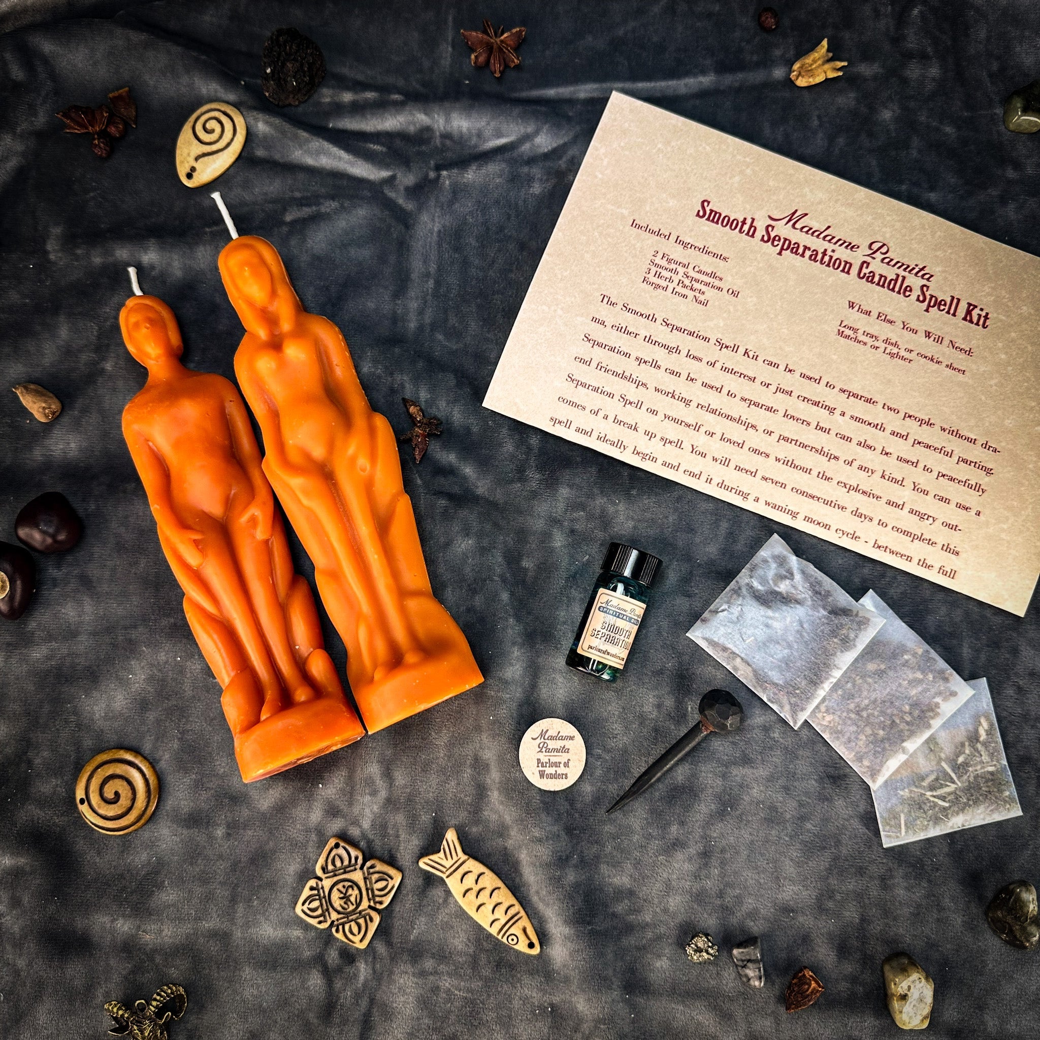 Smooth Separation Candle Spell Kit - Human/Female