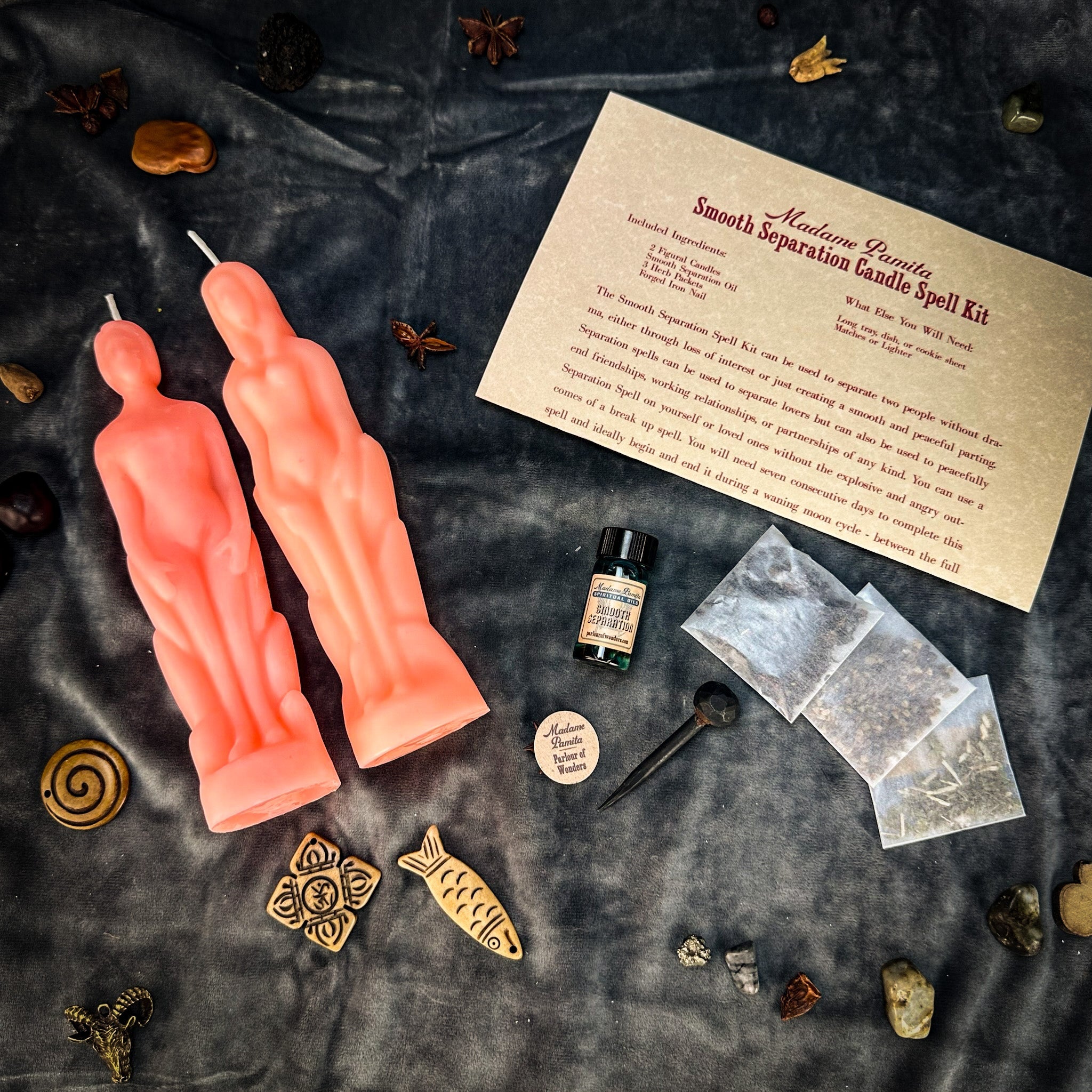 Smooth Separation Candle Spell Kit - Human/Female