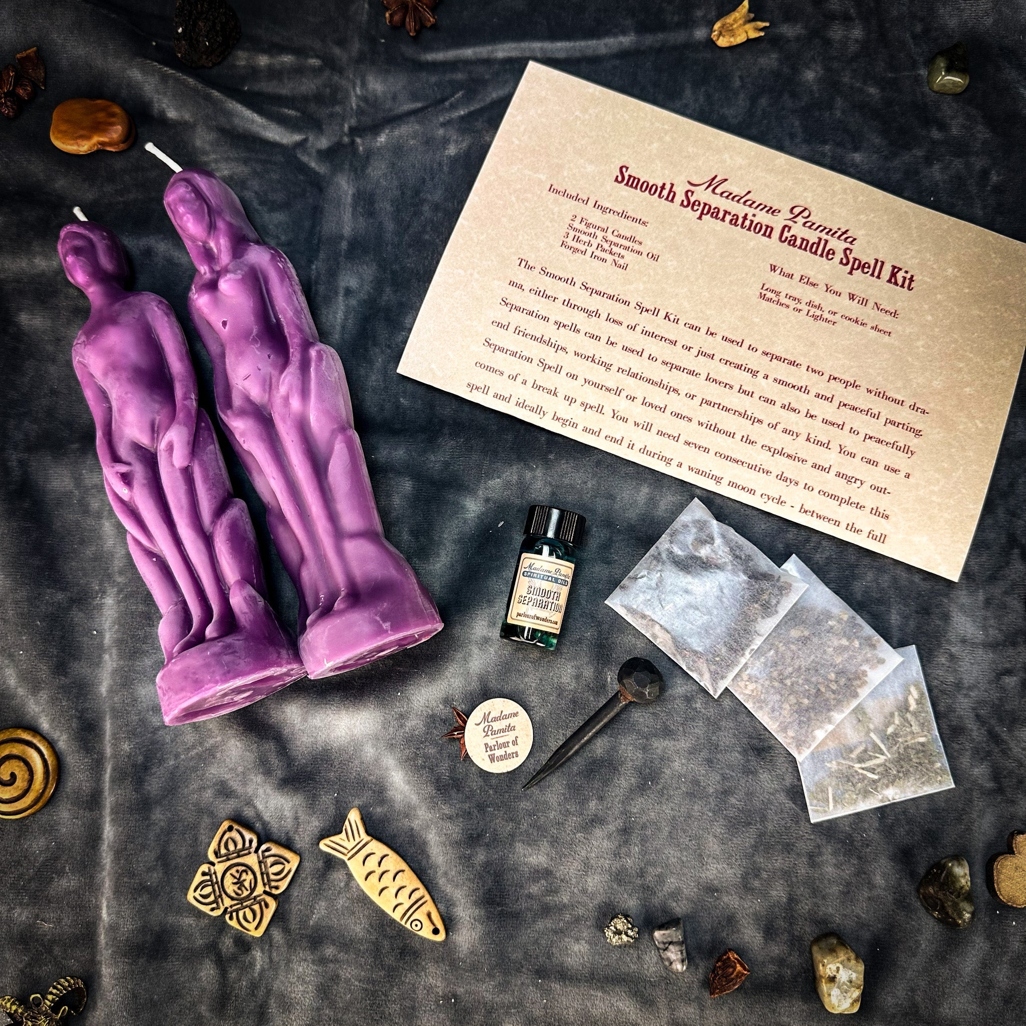 Smooth Separation Candle Spell Kit - Human/Female