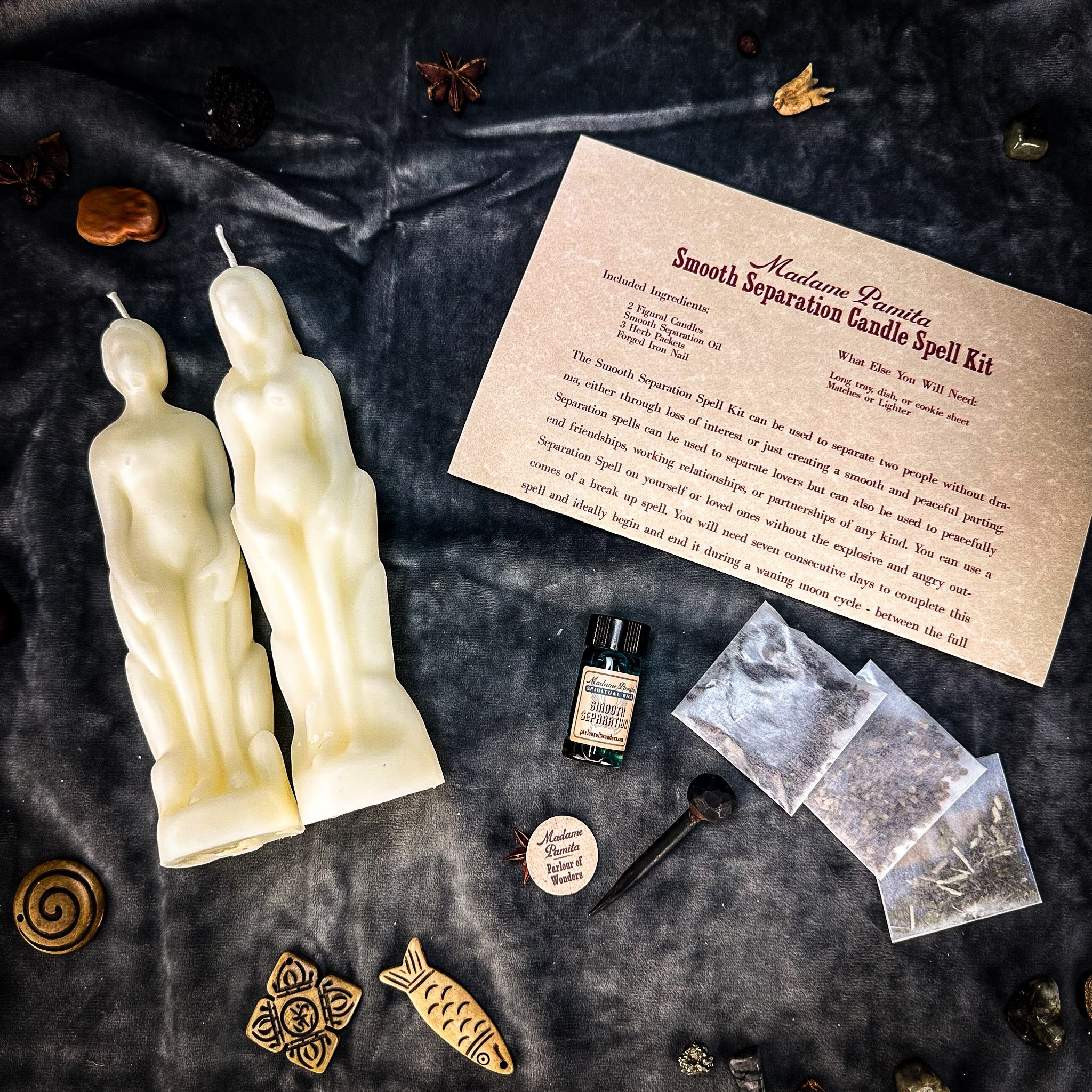 Smooth Separation Candle Spell Kit - Human/Female