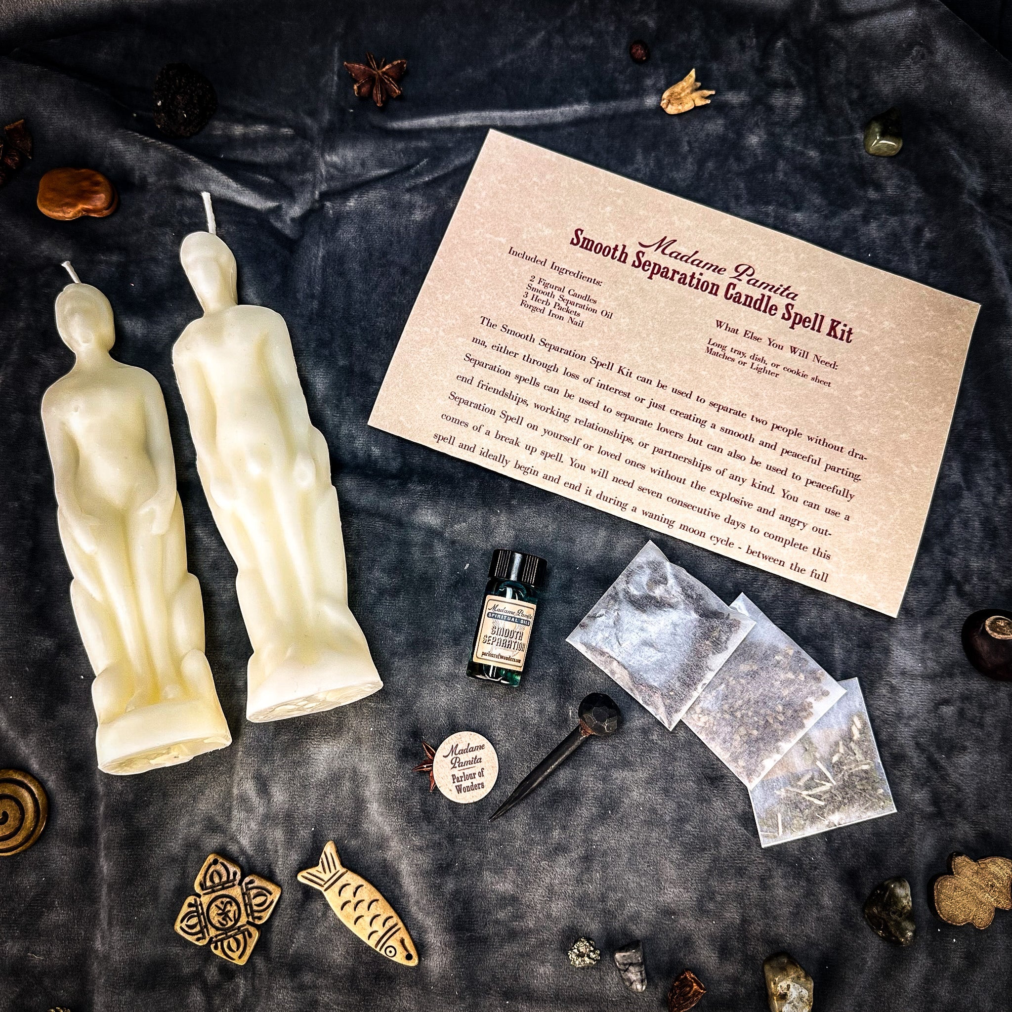 Smooth Separation Candle Spell Kit - Human/Male