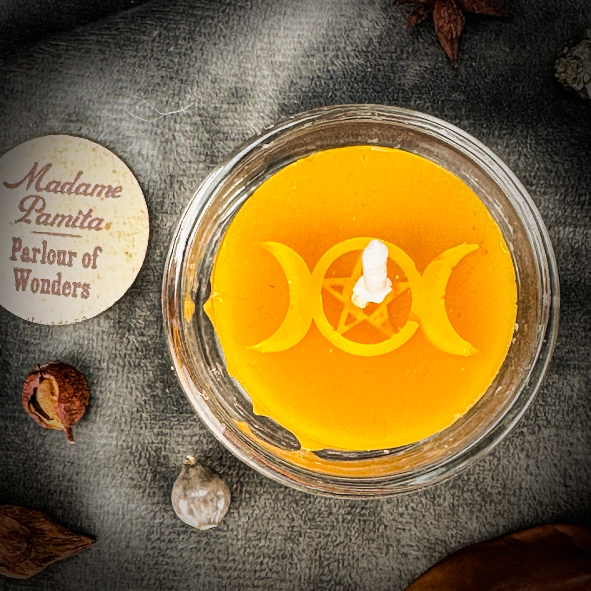 Triple Moon Beeswax Tea Light