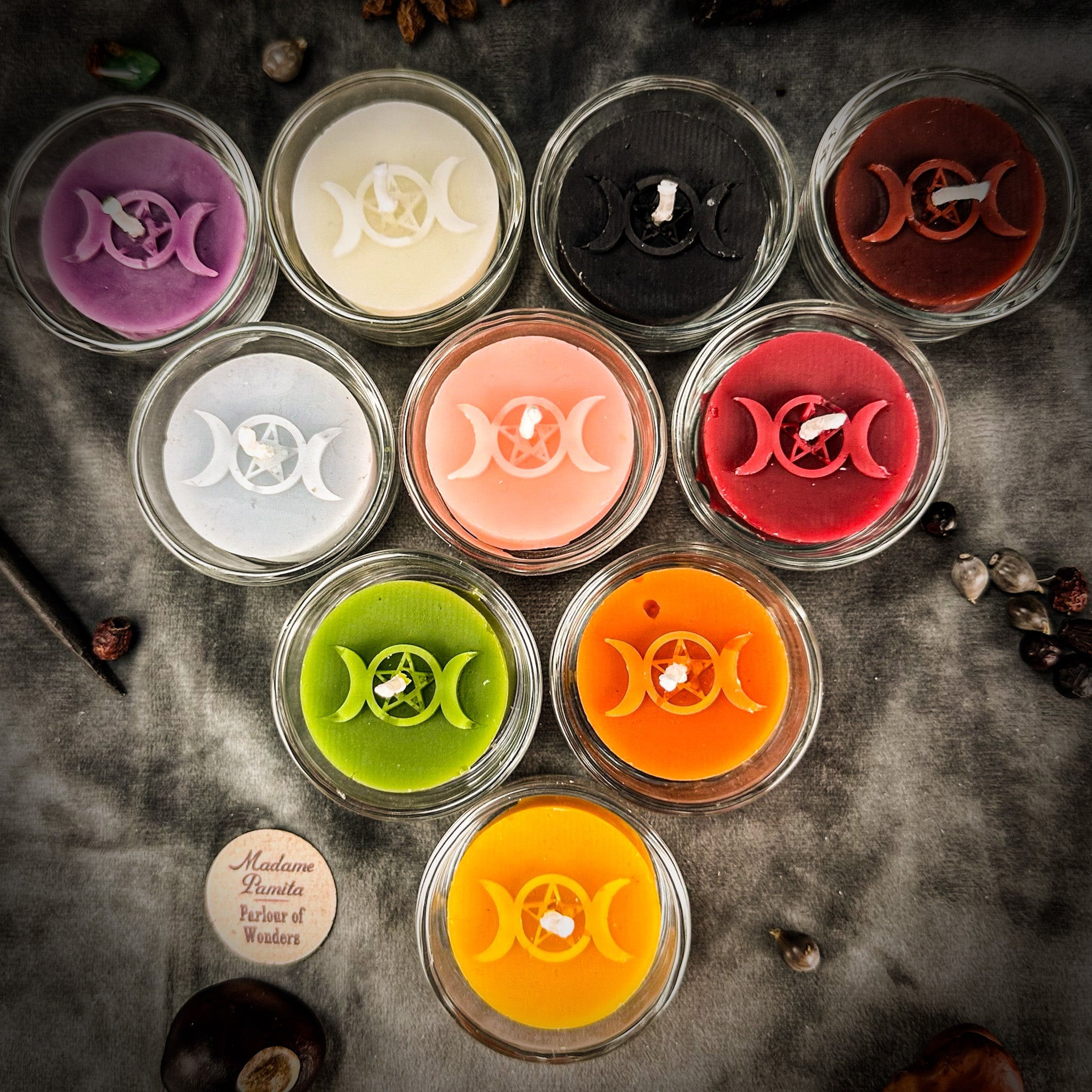 Triple Moon Beeswax Tea Light