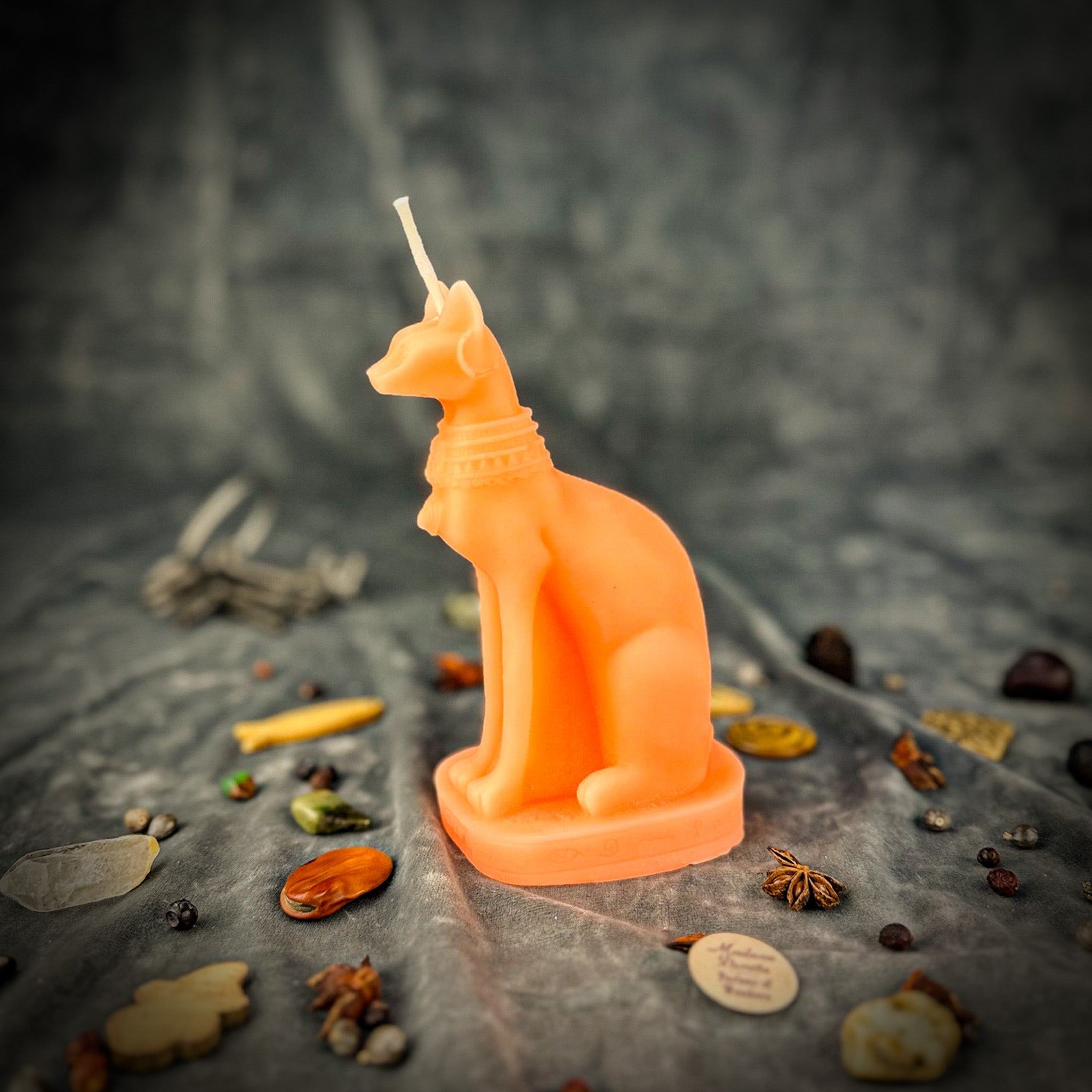 Beeswax Bast Spell Candle