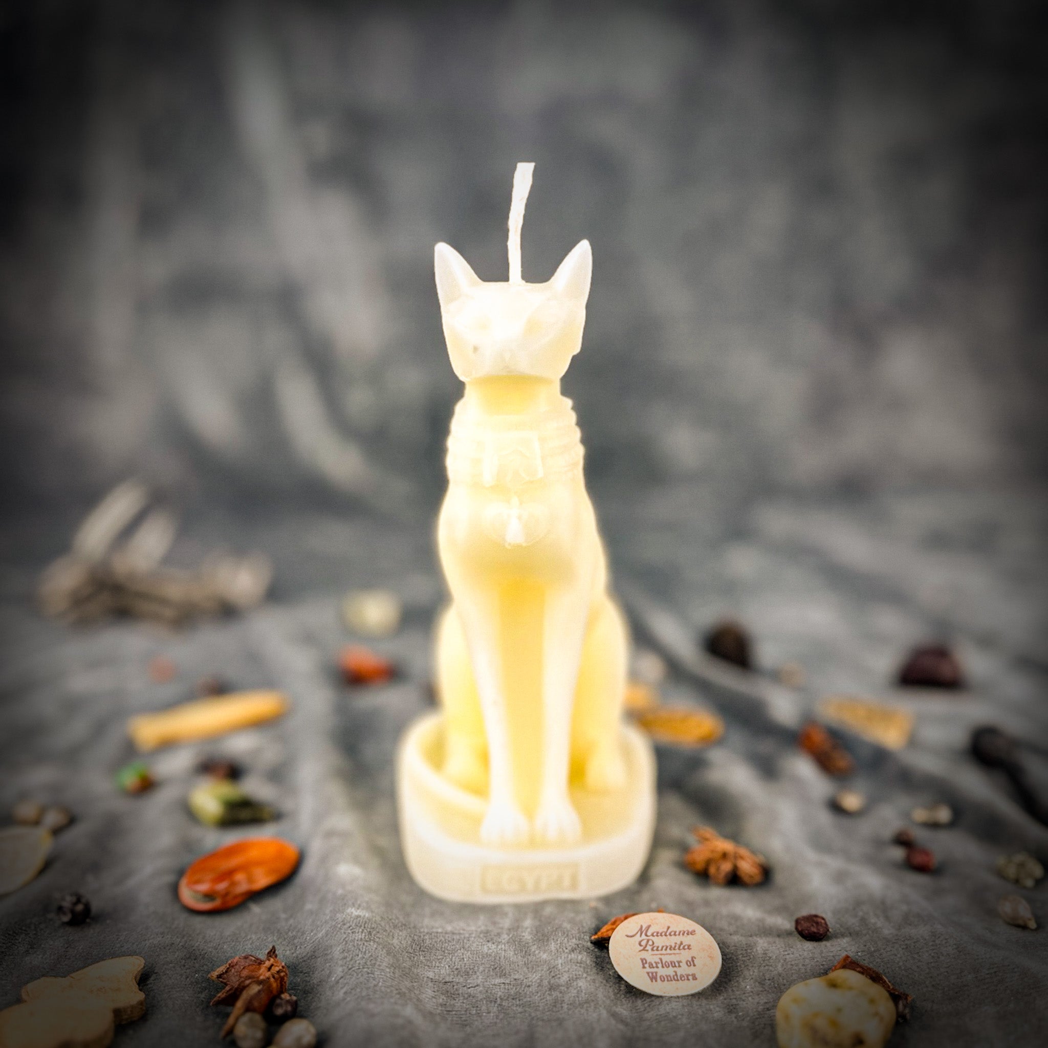 Beeswax Bast Spell Candle