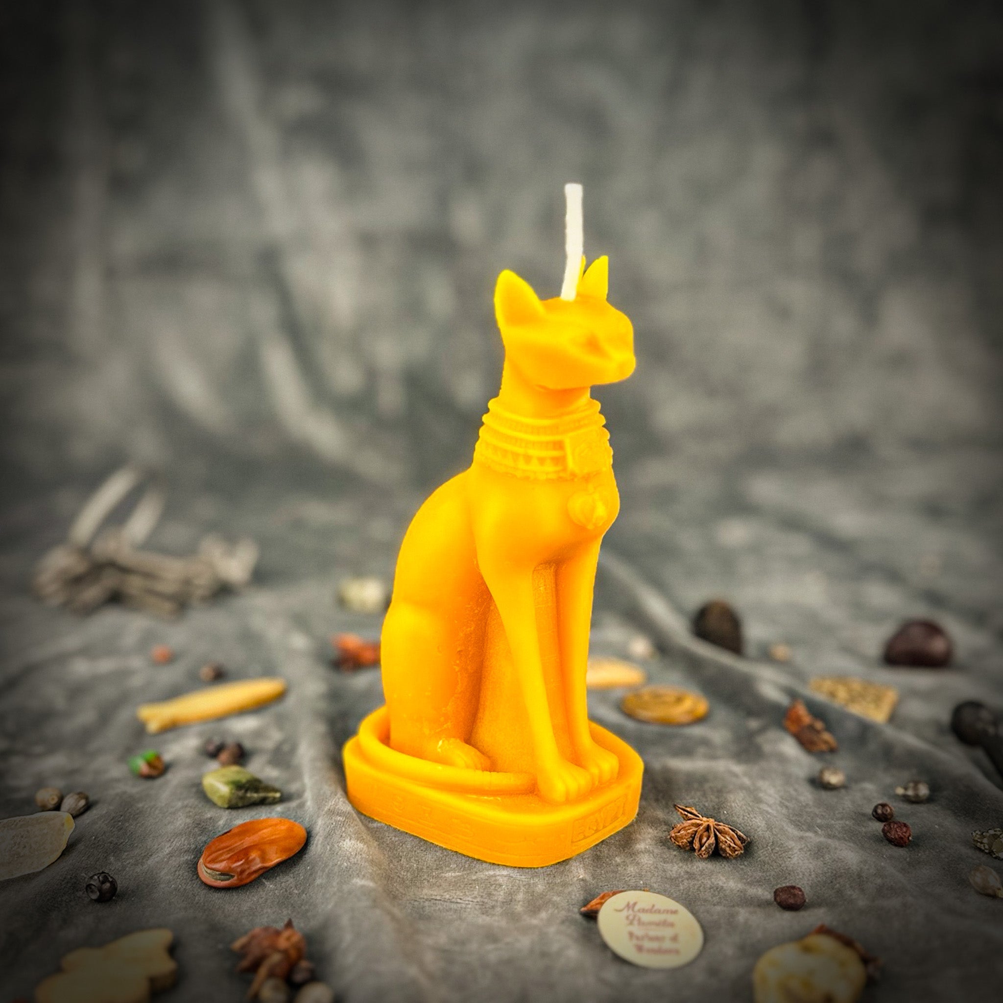 Beeswax Bast Spell Candle