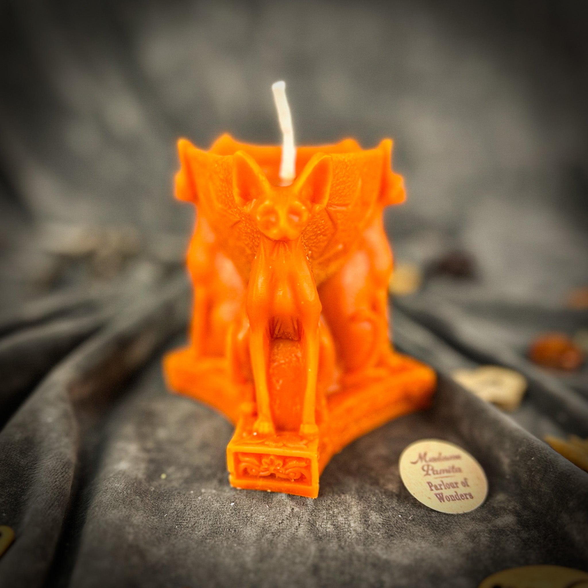 Beeswax Bastet Triple Protection Spell Candle