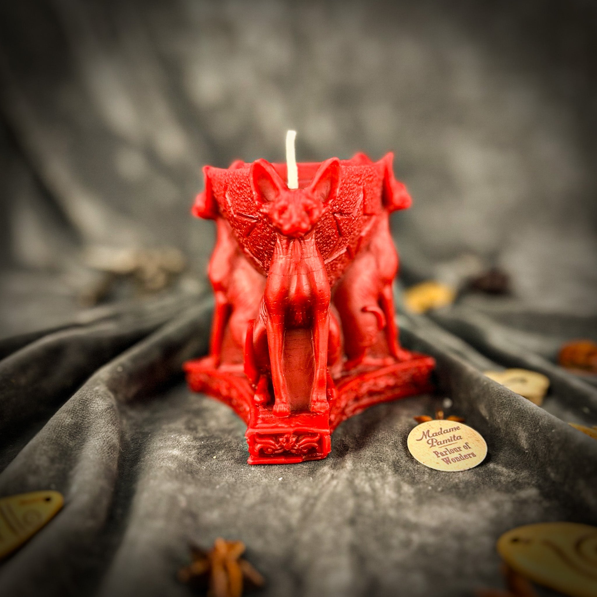 Beeswax Bastet Triple Protection Spell Candle