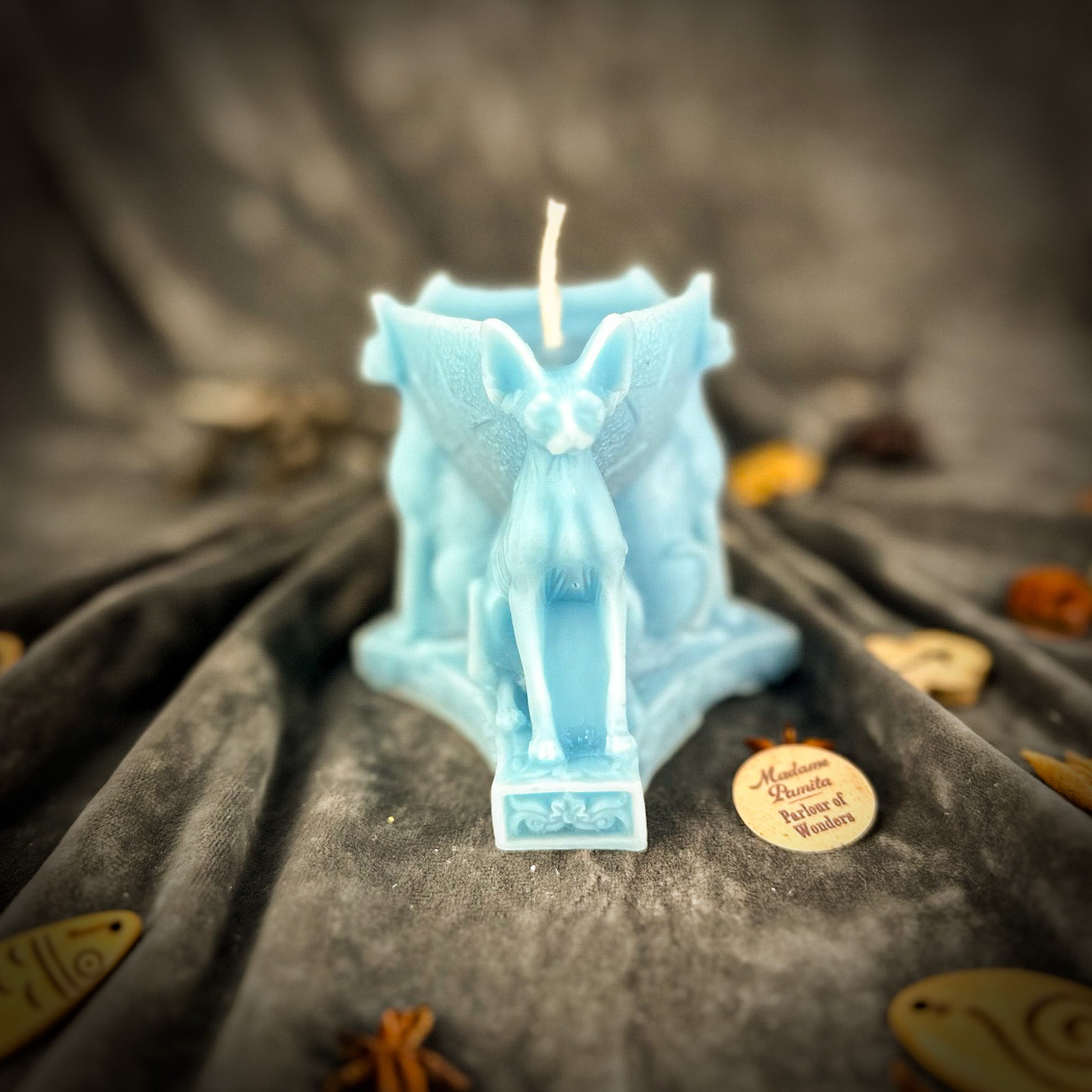Beeswax Bastet Triple Protection Spell Candle