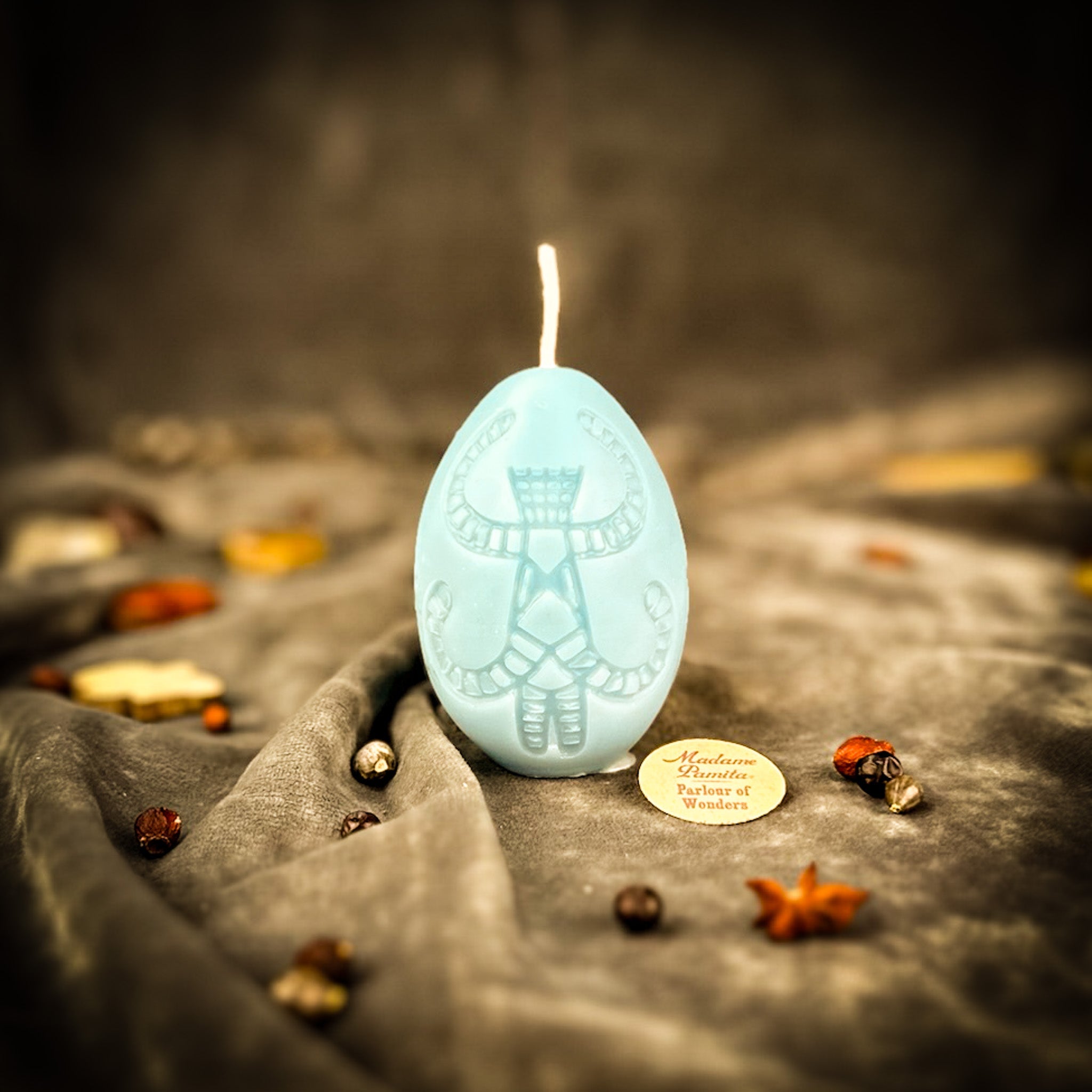 Beeswax Berehynia Mother Goddess Pysanka Spell Candle - Divine Feminine Magic