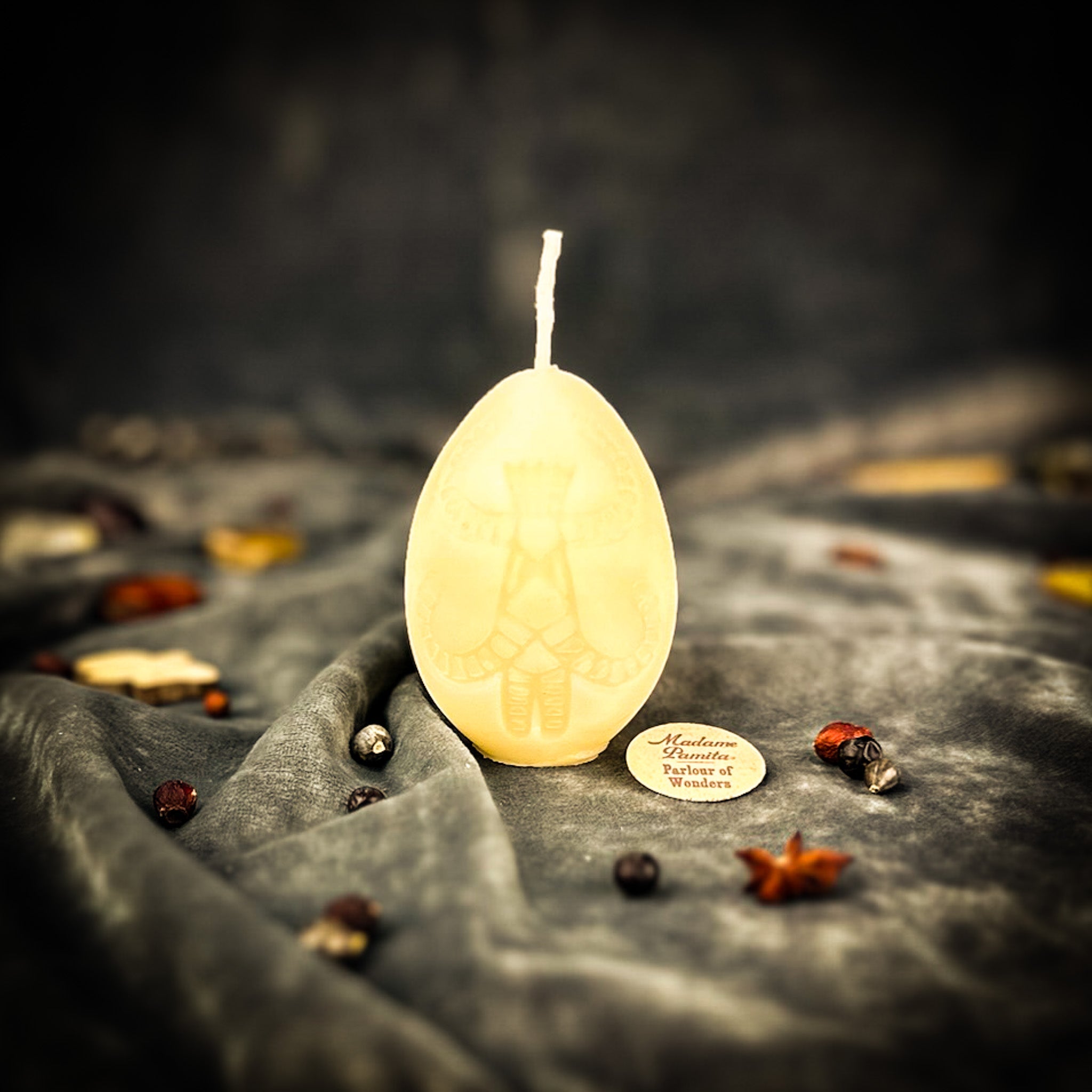 Beeswax Berehynia Mother Goddess Pysanka Spell Candle - Divine Feminine Magic