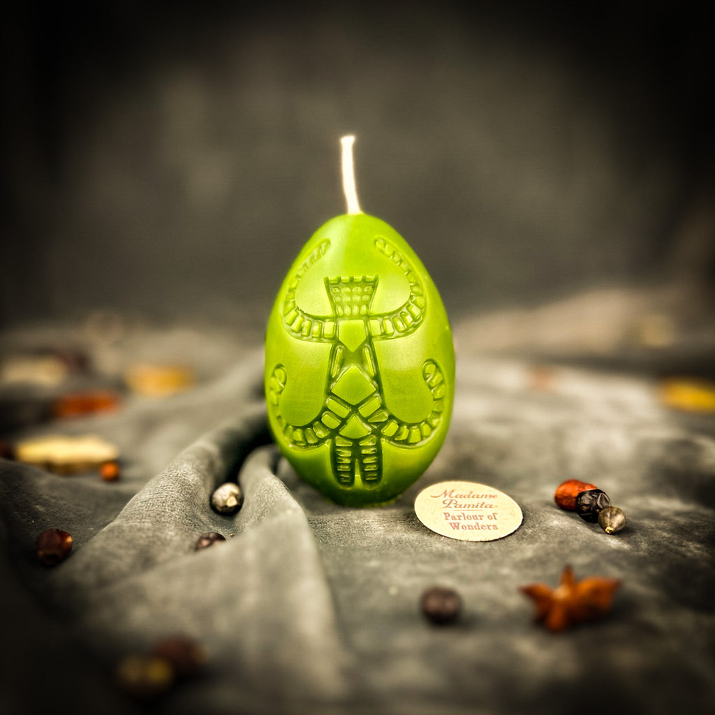 Beeswax Berehynia Mother Goddess Pysanka Spell Candle - Divine Feminine Magic