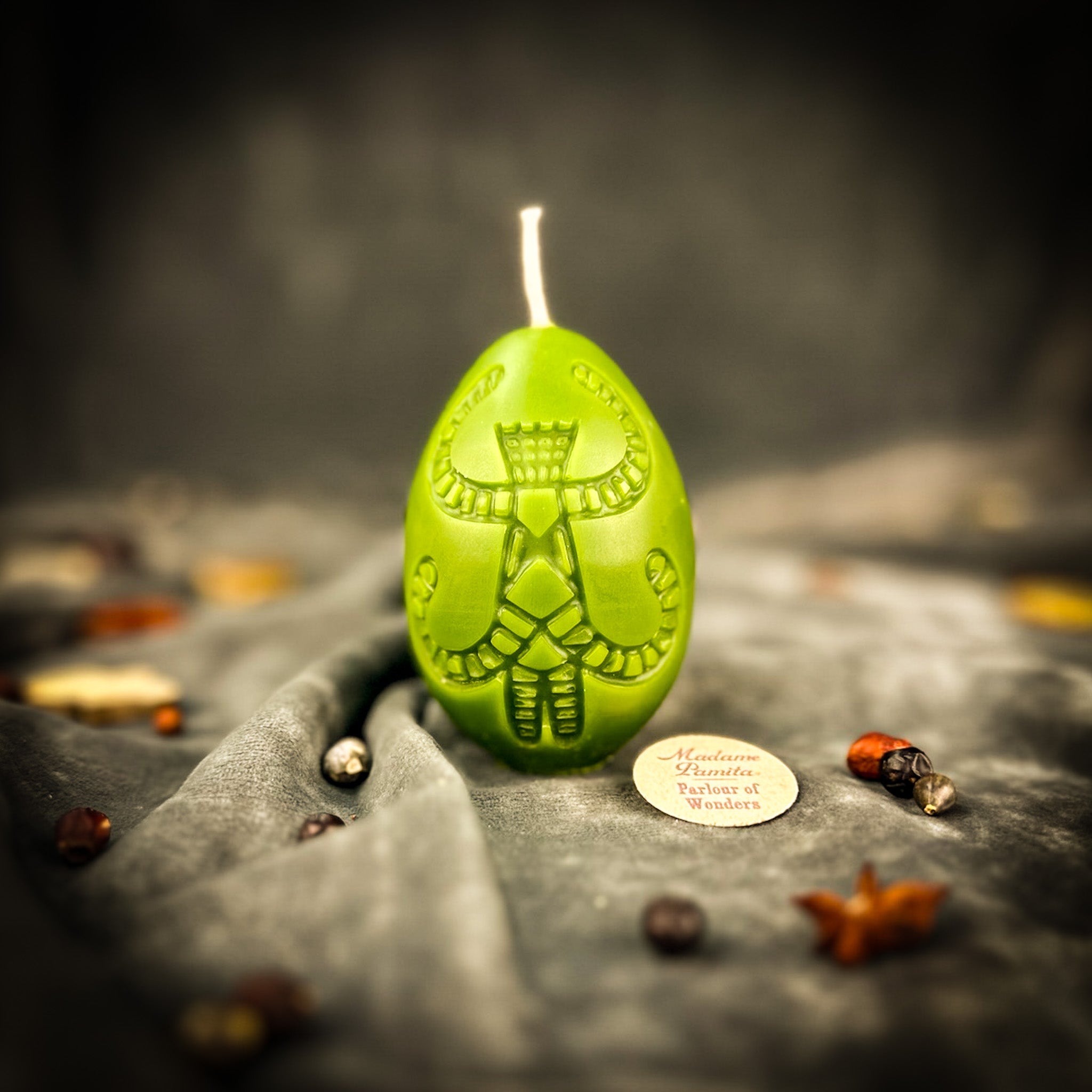 Beeswax Berehynia Mother Goddess Pysanka Spell Candle - Divine Feminine Magic
