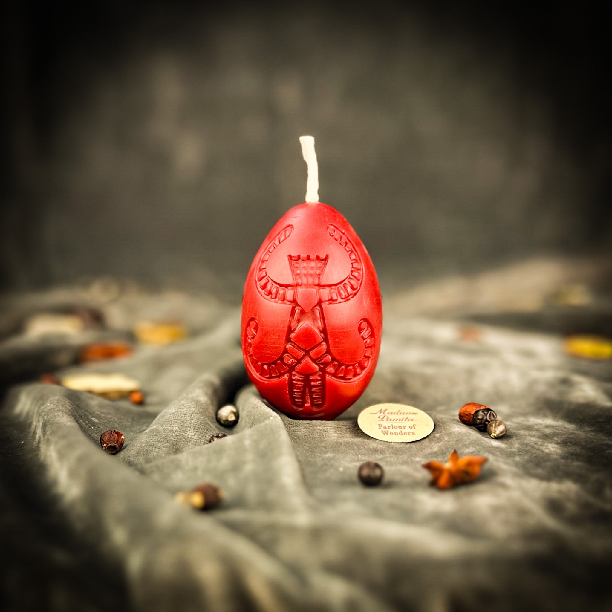Beeswax Berehynia Mother Goddess Pysanka Spell Candle - Divine Feminine Magic