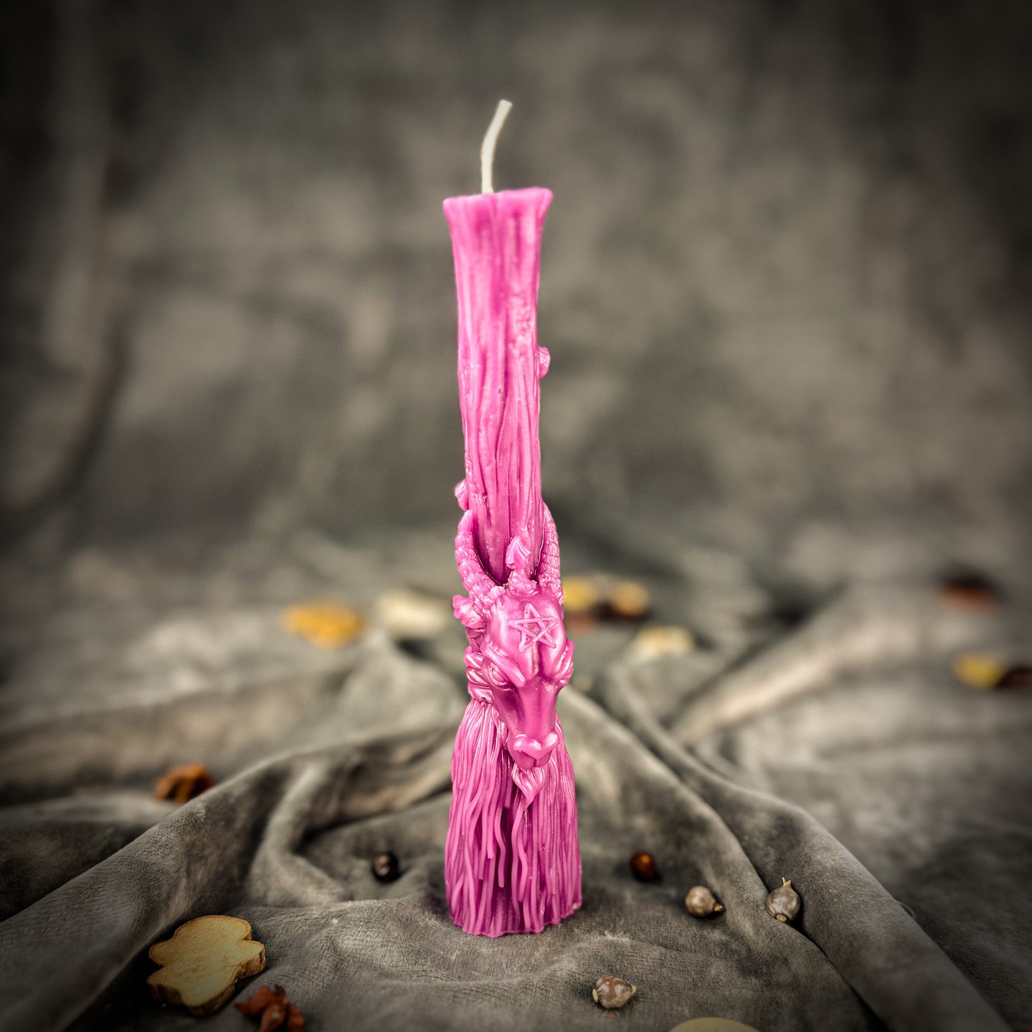 Beeswax Sacred Goat Broom Spell Candle