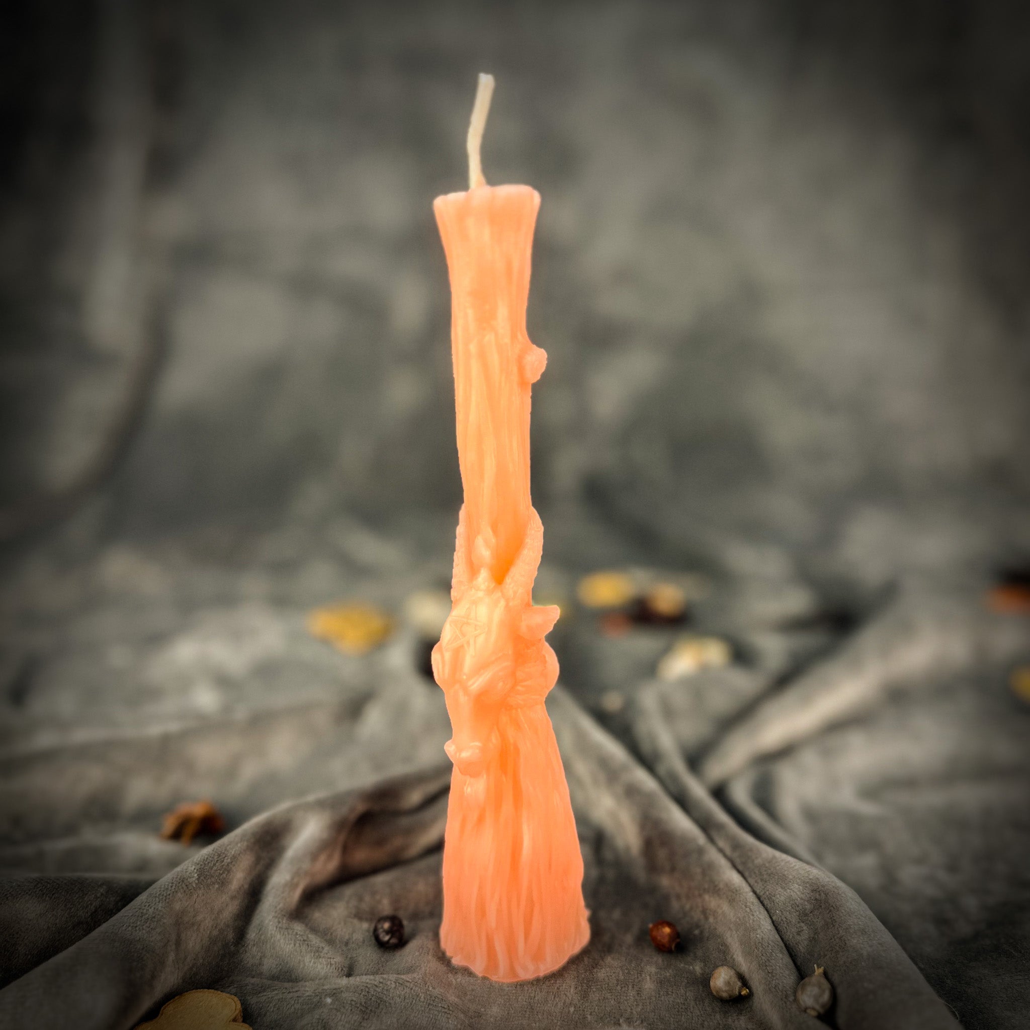 Beeswax Sacred Goat Broom Spell Candle
