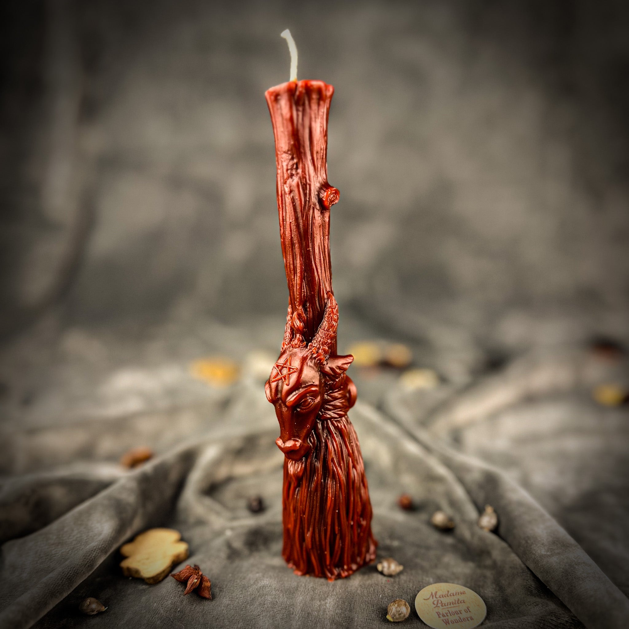Beeswax Sacred Goat Broom Spell Candle