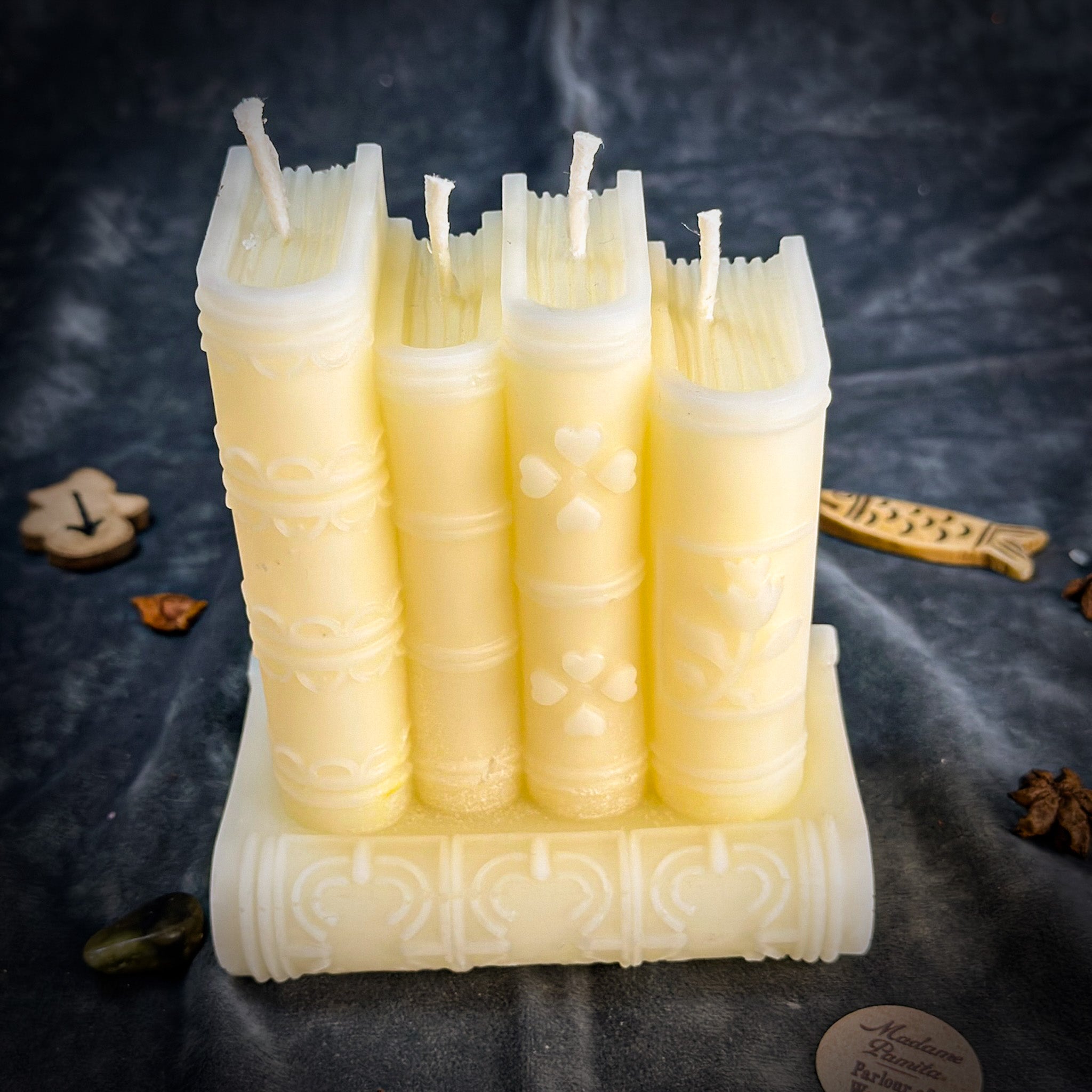 Beeswax Books of Magic Spell Candle