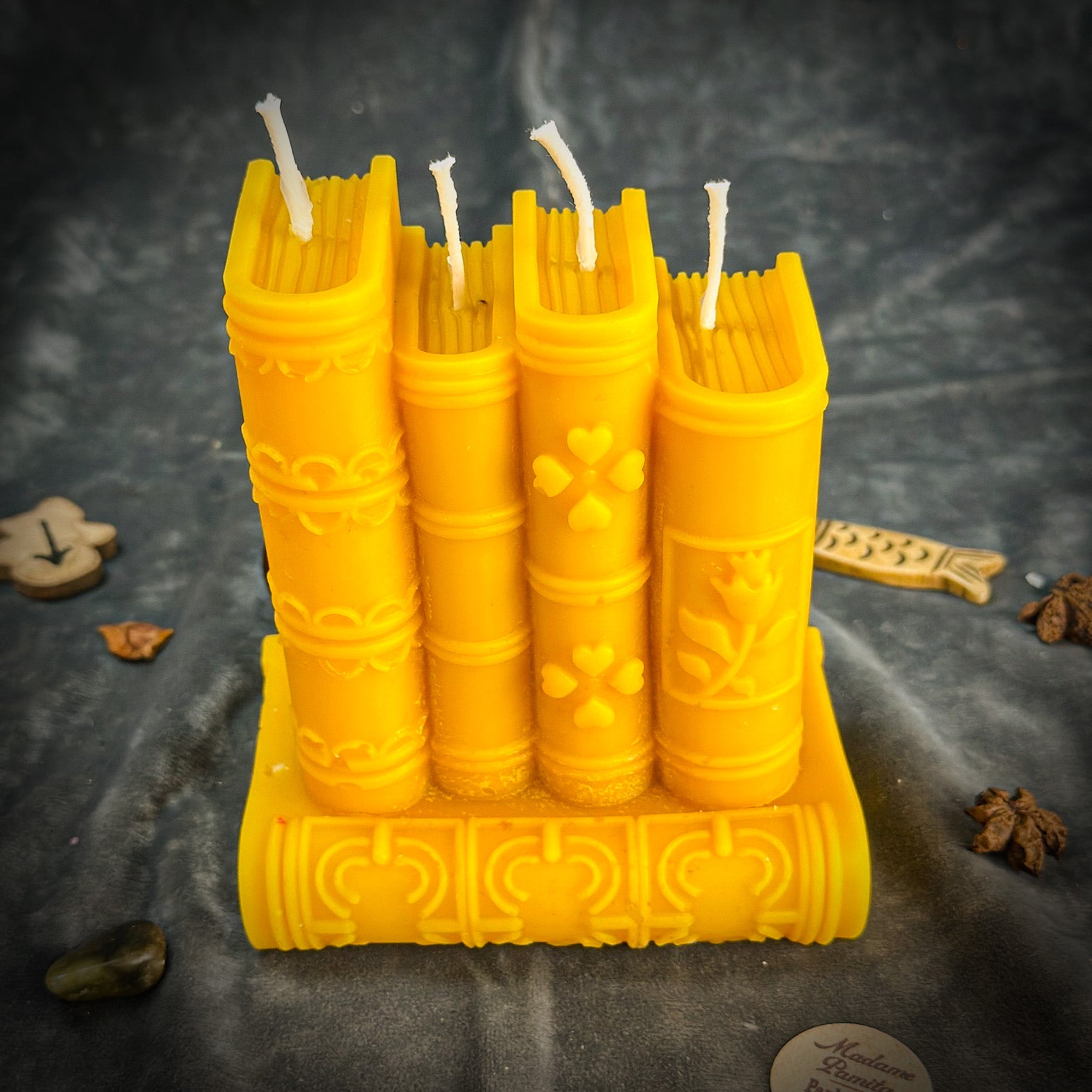 Beeswax Books of Magic Spell Candle