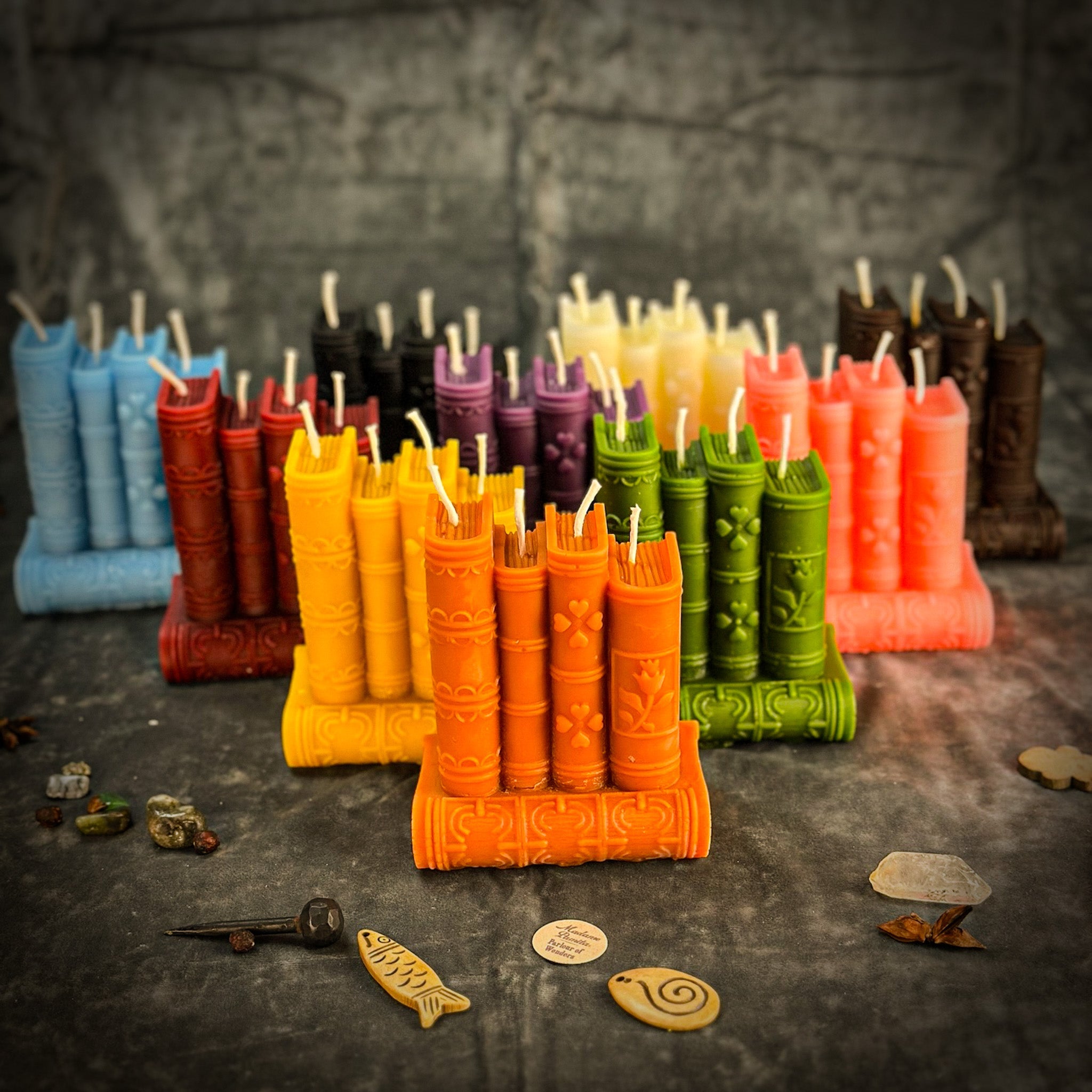 Beeswax Books of Magic Spell Candle