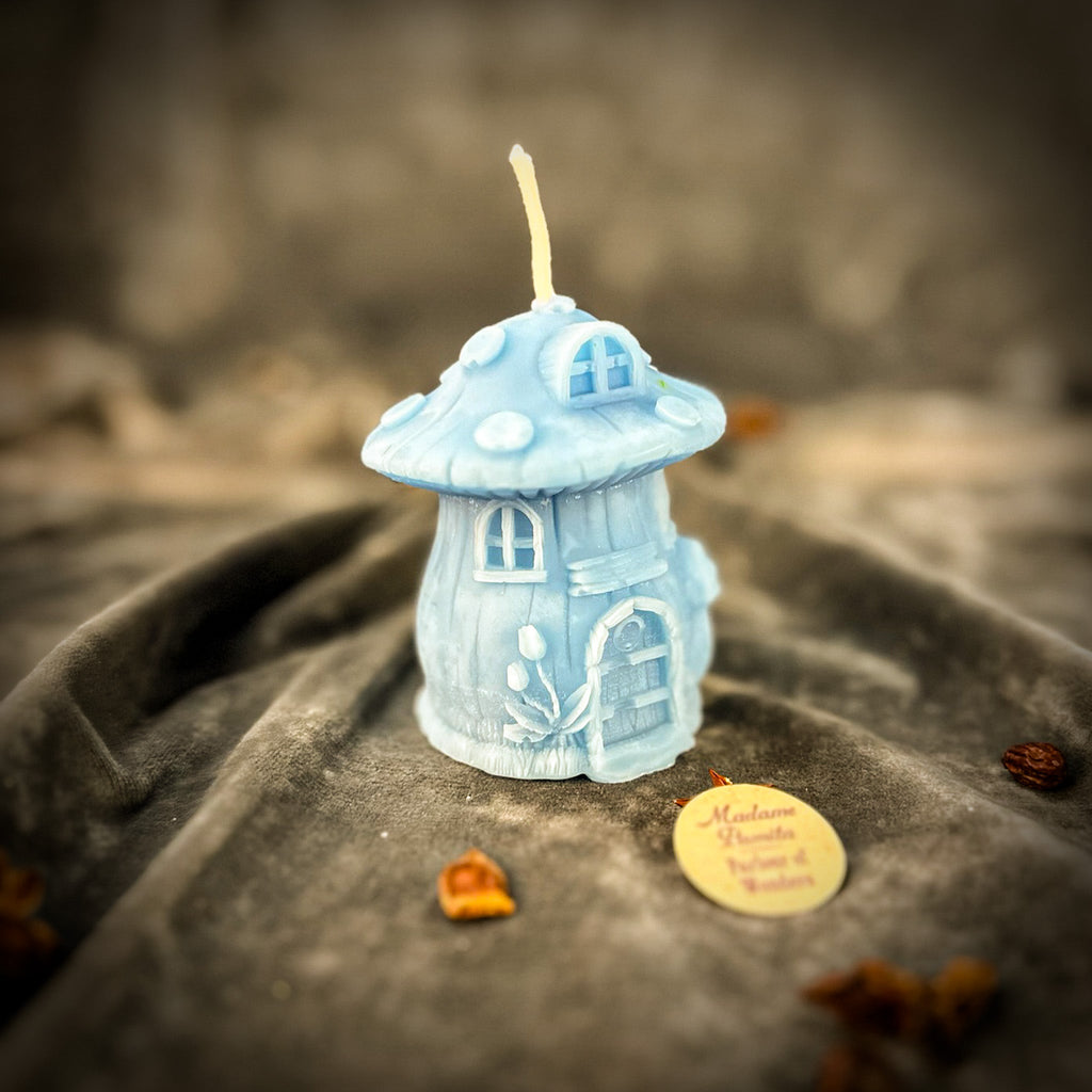 Beeswax Cleansing Mushroom Fairy Hut Spell Candle