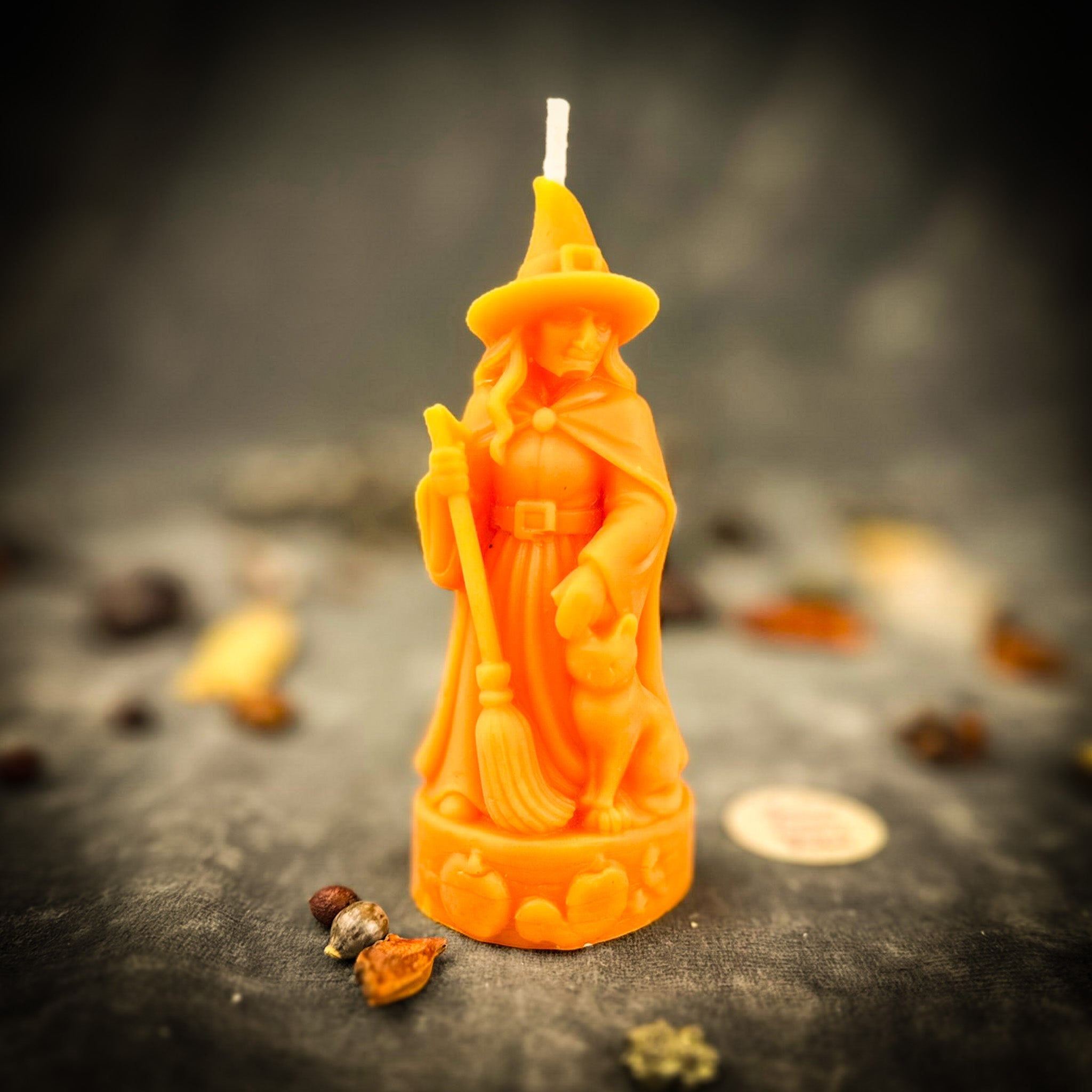 Beeswax Crone Witch Spell Candle - Elder Wisdom & Empowerment Magic