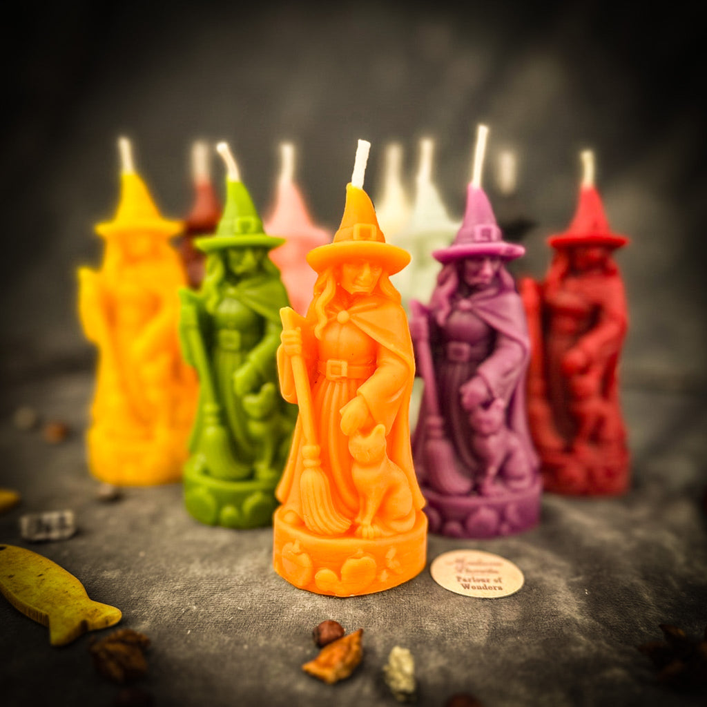 Beeswax Crone Witch Spell Candle - Elder Wisdom & Empowerment Magic