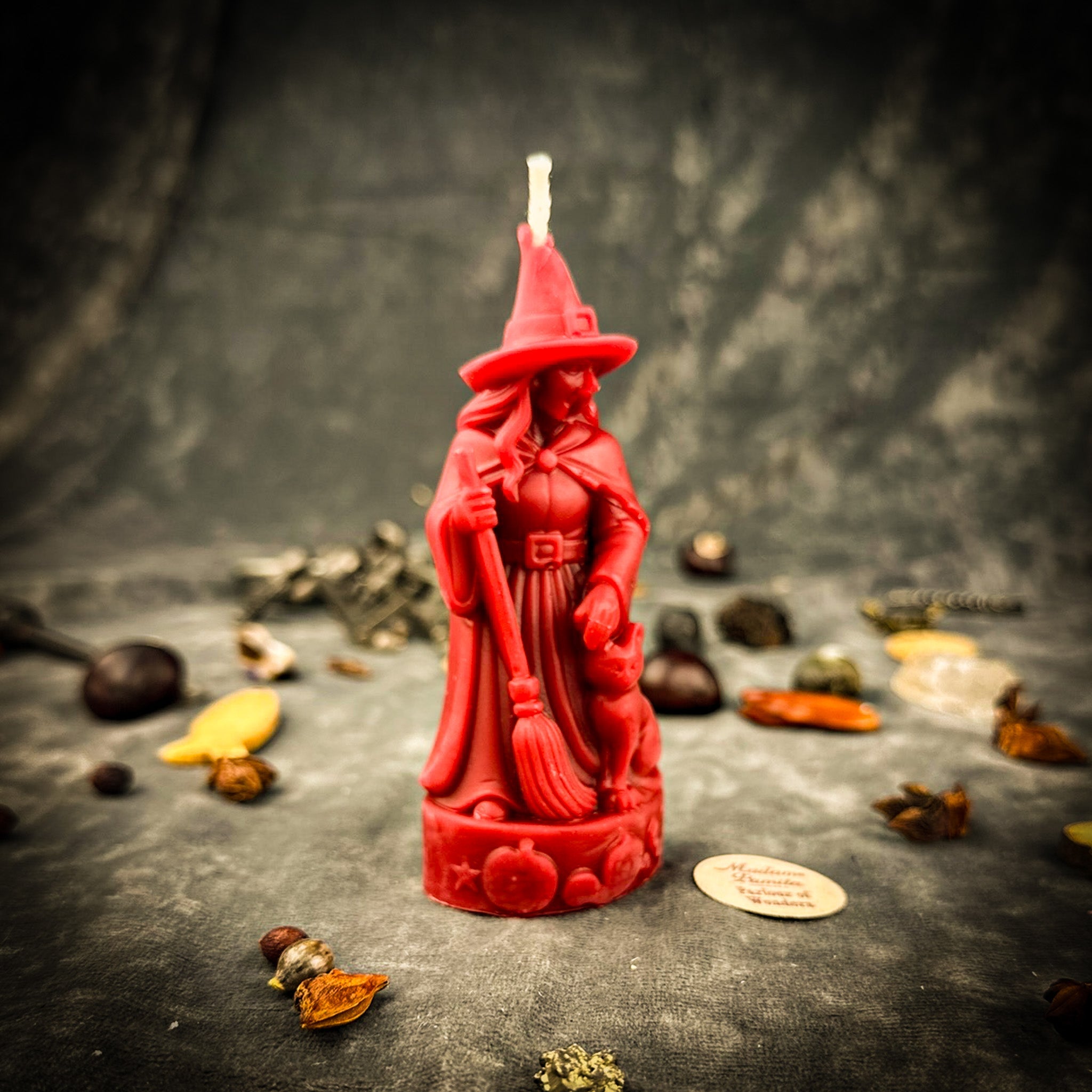 Beeswax Crone Witch Spell Candle - Elder Wisdom & Empowerment Magic